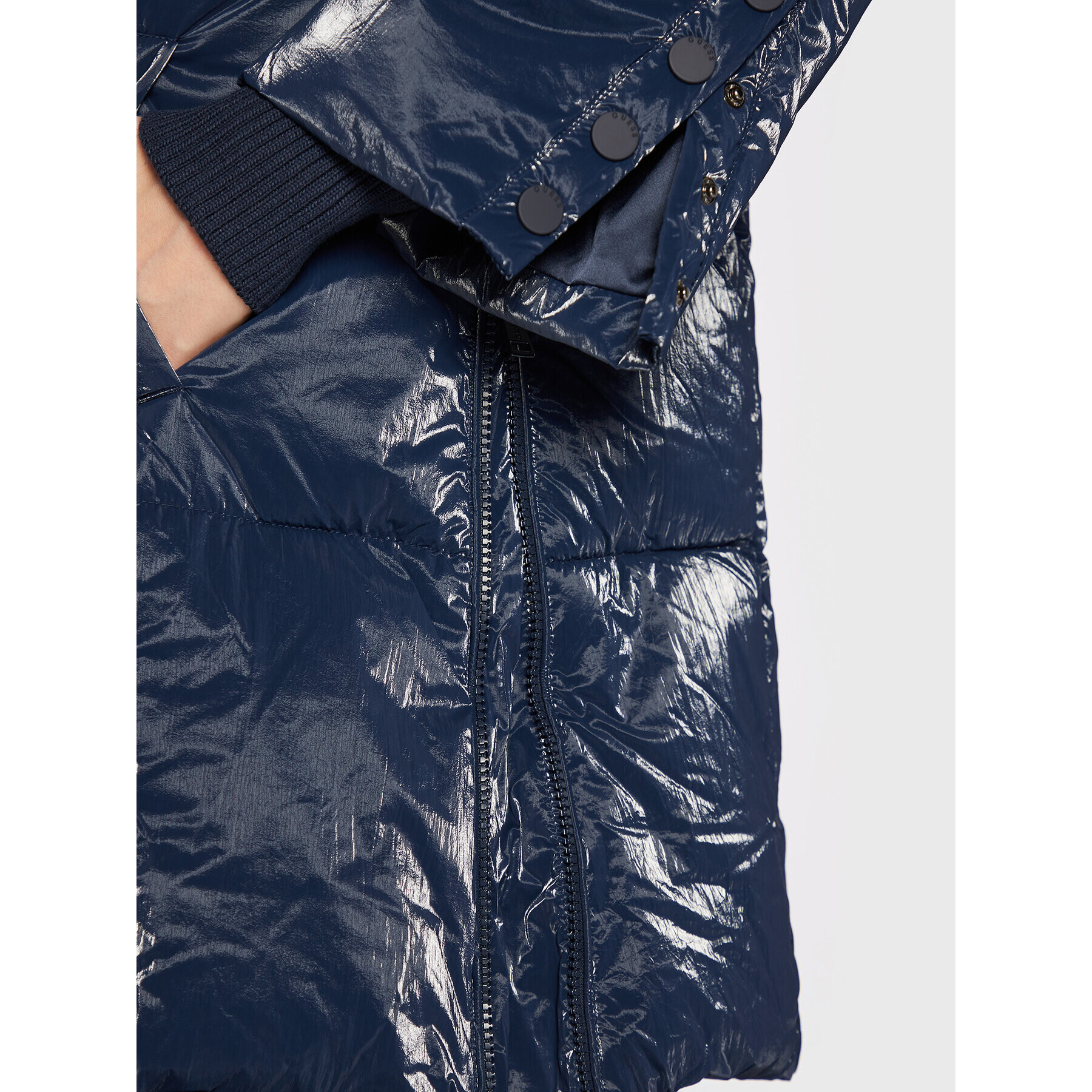 Guess Пухено яке Mathilde W2BL48 WF050 Тъмносин Regular Fit - Pepit.bg