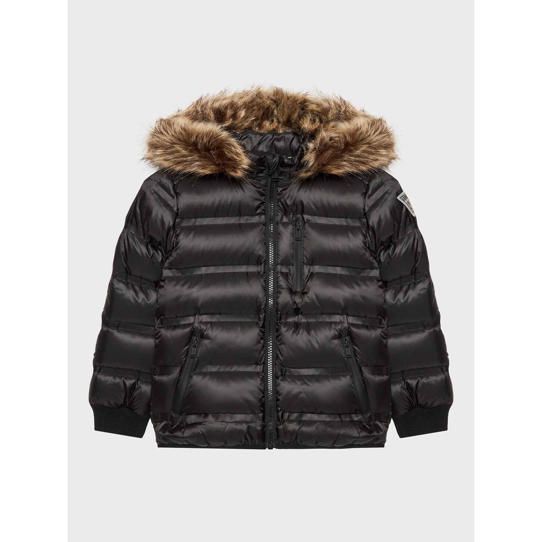 Guess Пухено яке N2BL01 WEGY0 Черен Regular Fit - Pepit.bg
