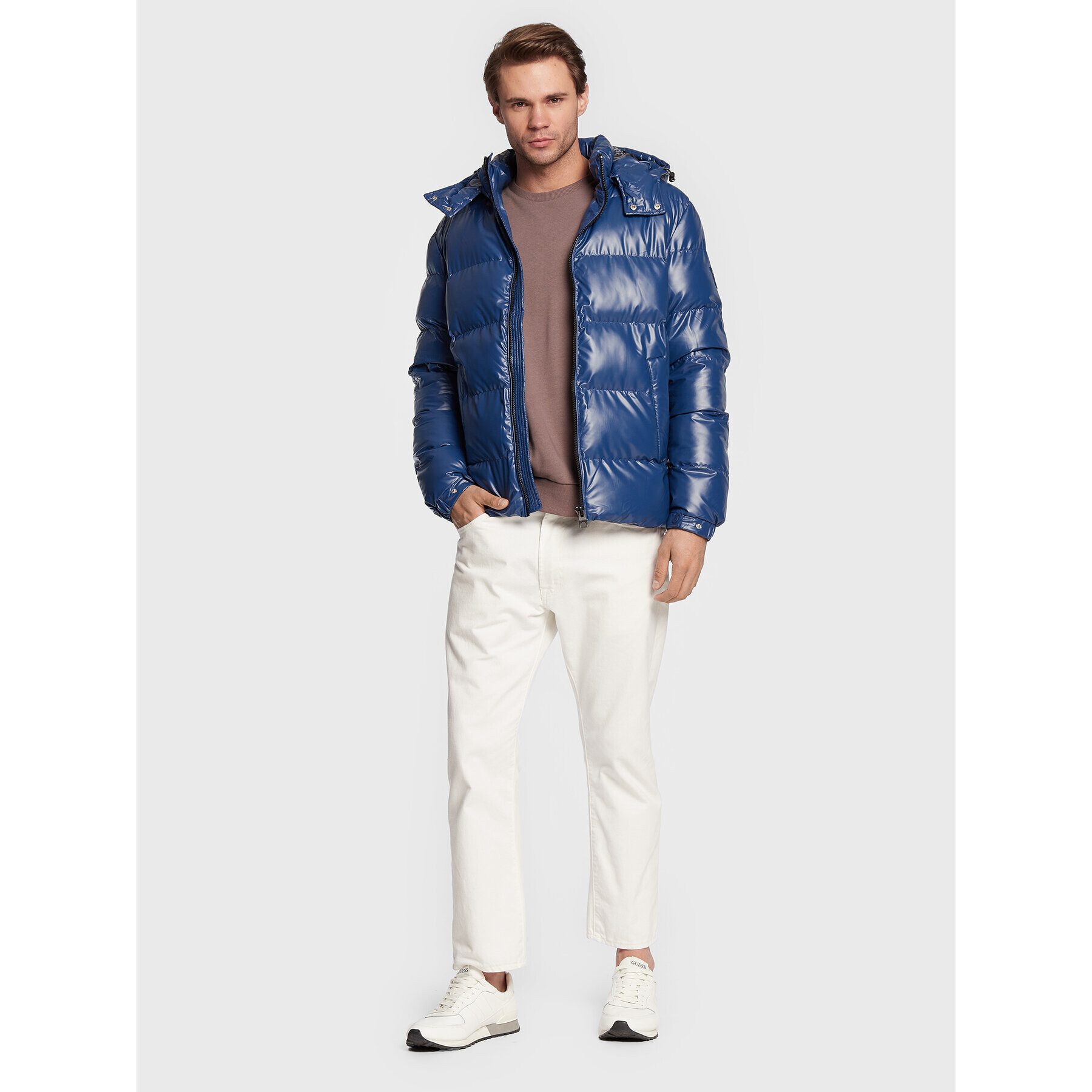 Guess Пухено яке Puffer M2BL42 WEZH0 Син Regular Fit - Pepit.bg
