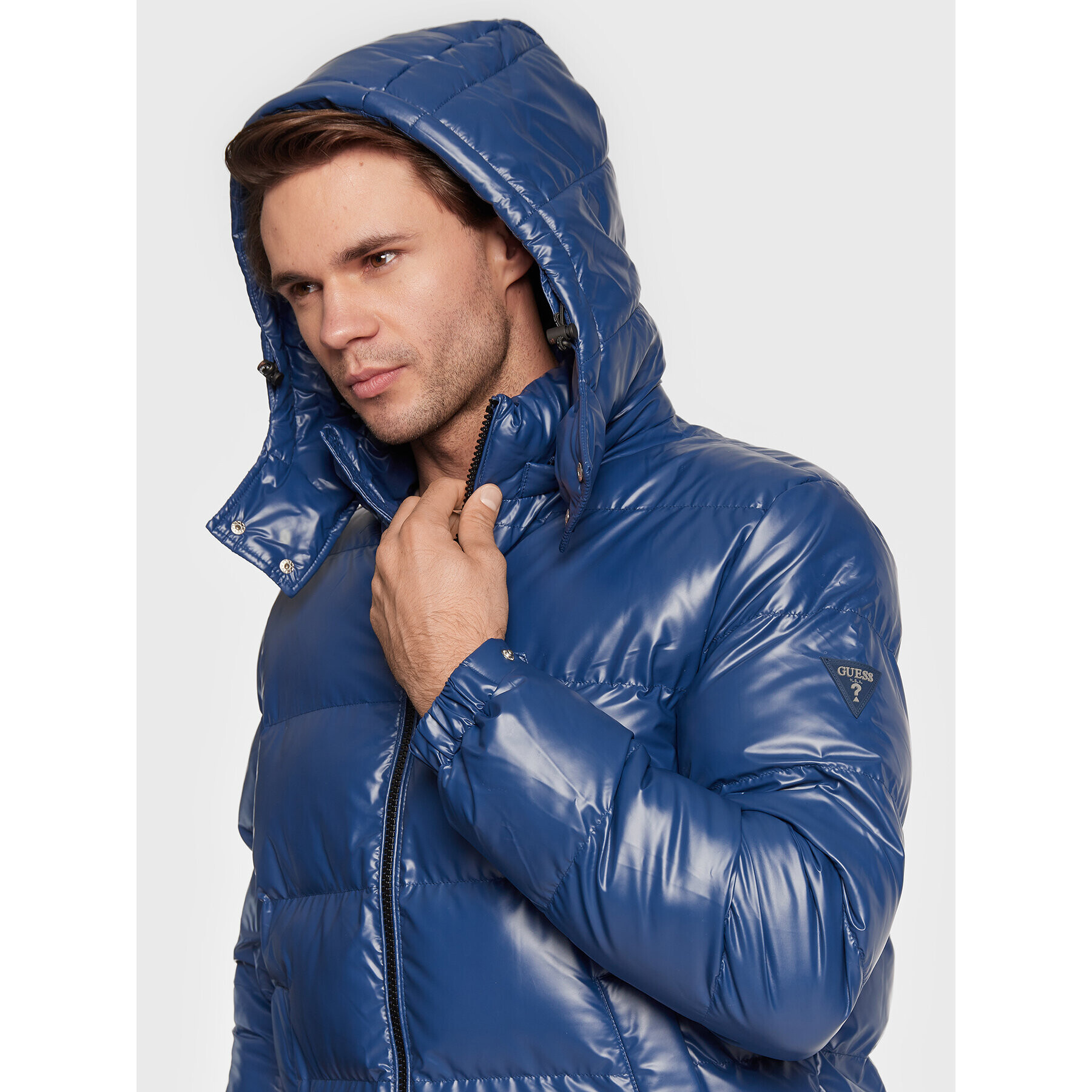 Guess Пухено яке Puffer M2BL42 WEZH0 Син Regular Fit - Pepit.bg