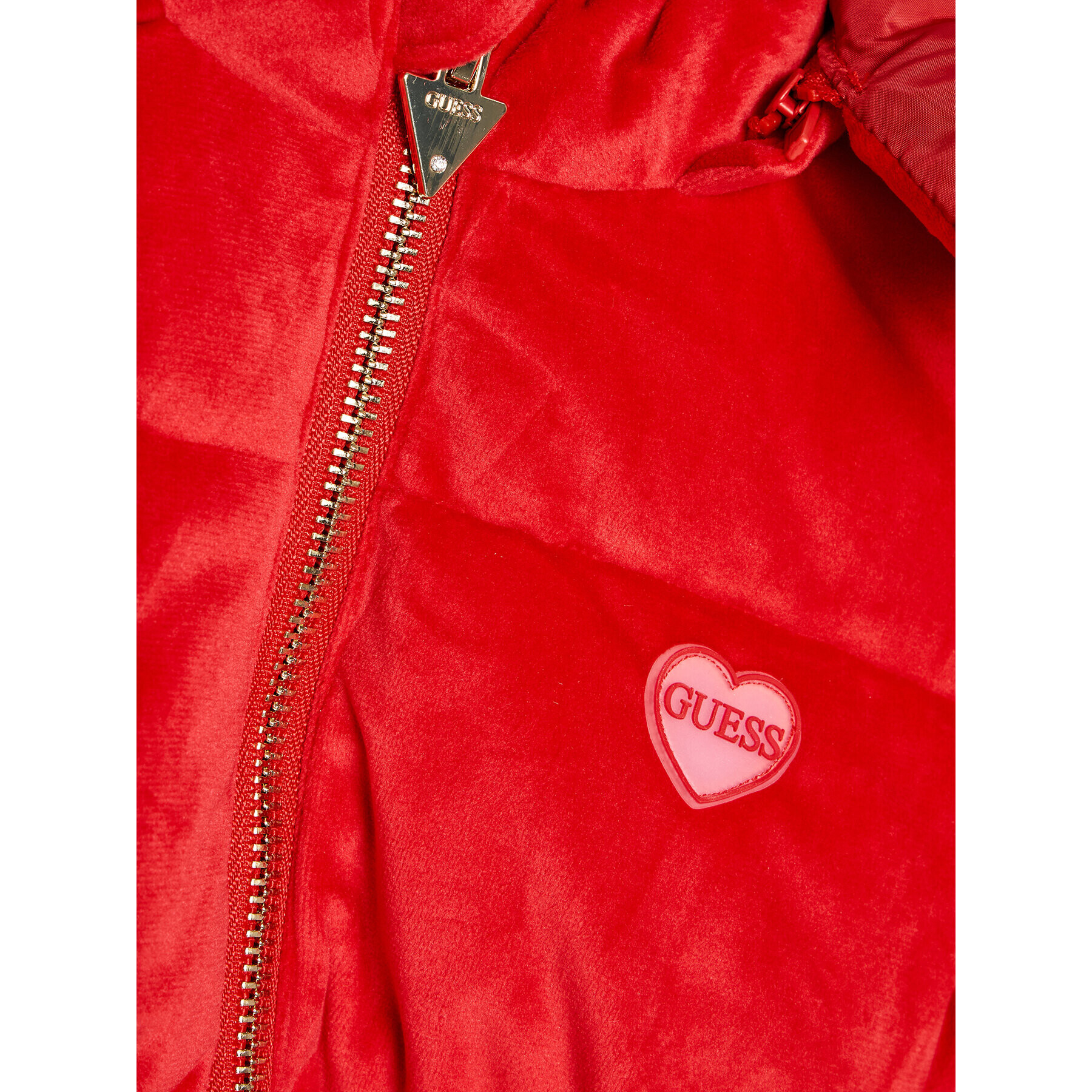 Guess Пухено яке A3BL01 WE900 Червен Regular Fit - Pepit.bg