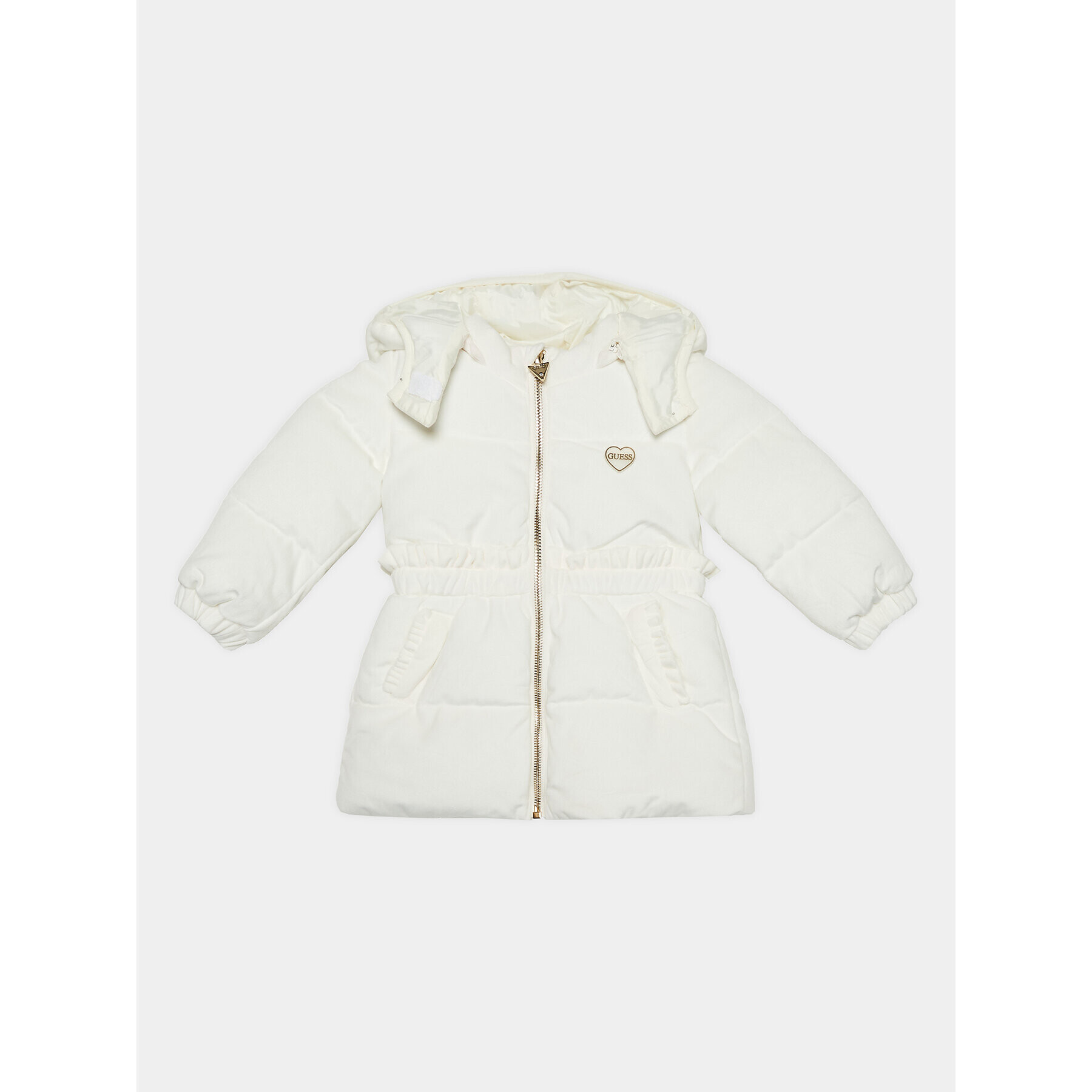 Guess Пухено яке A3BL01 WE900 Екрю Regular Fit - Pepit.bg