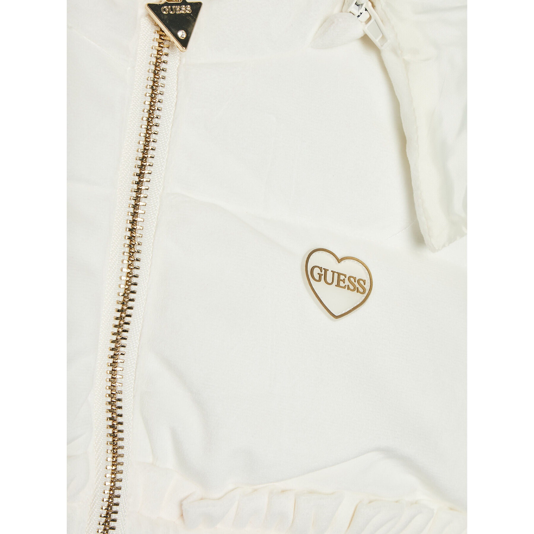 Guess Пухено яке A3BL01 WE900 Екрю Regular Fit - Pepit.bg