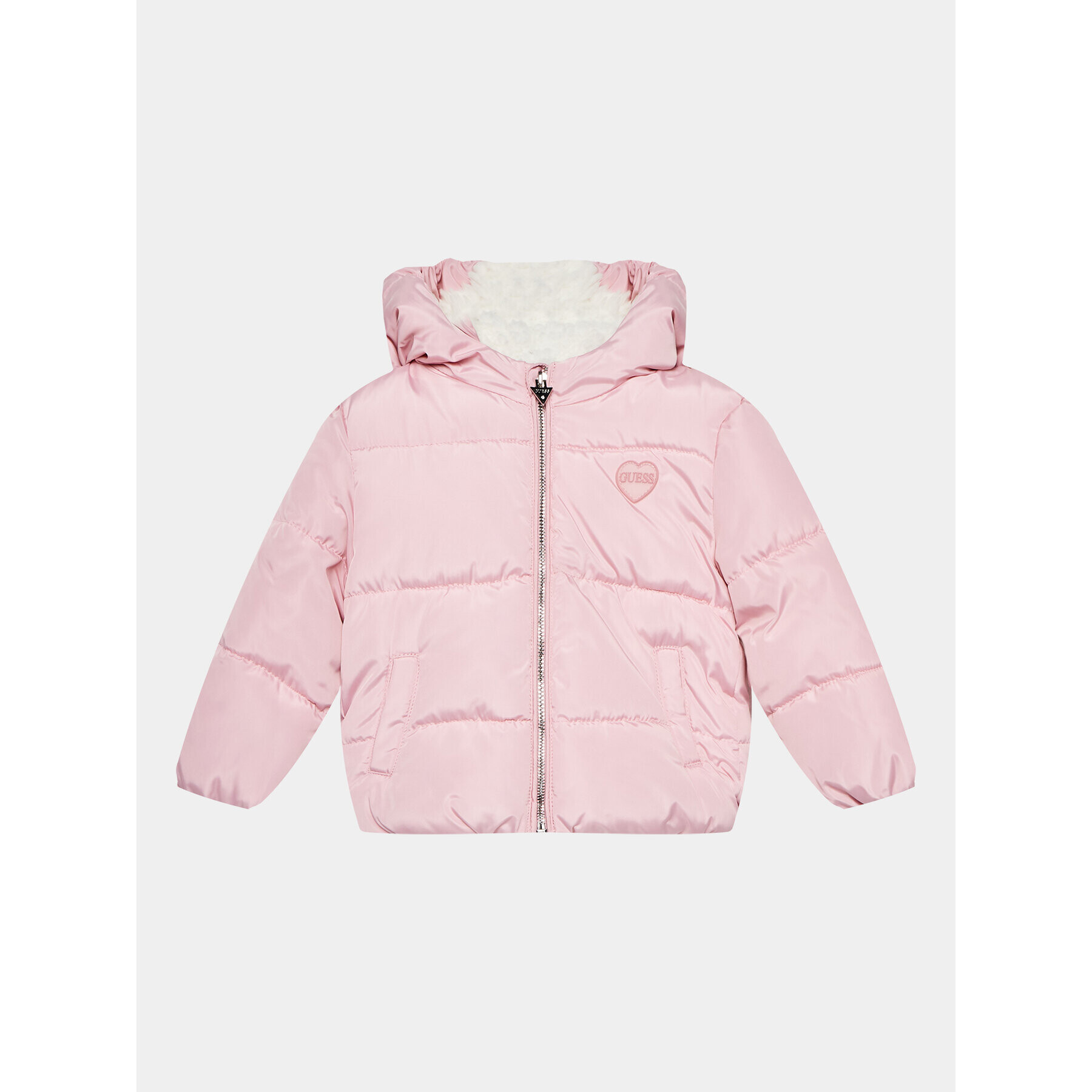Guess Пухено яке A3BL02 WB240 Розов Regular Fit - Pepit.bg