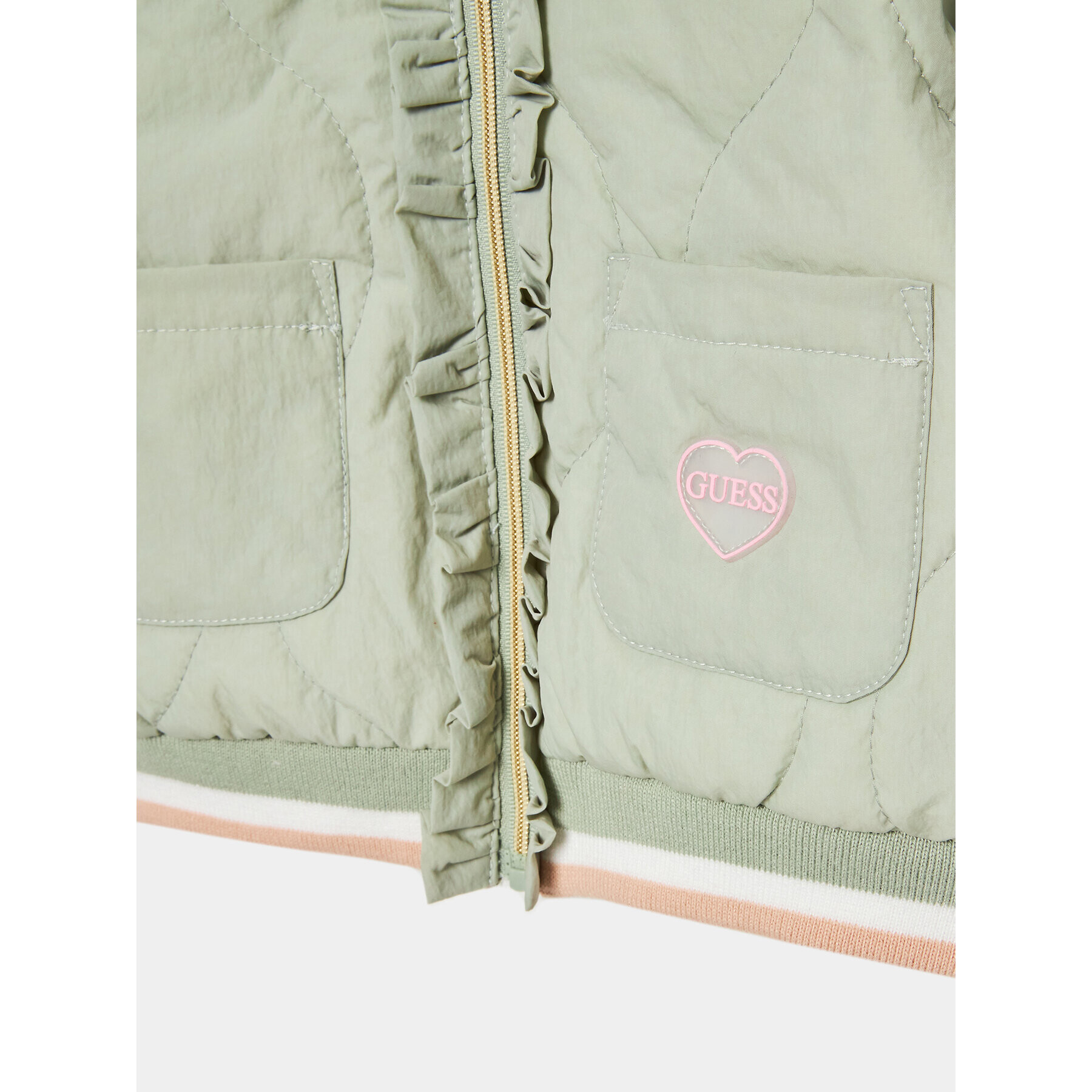 Guess Пухено яке A3YL01 WF090 Зелен Regular Fit - Pepit.bg