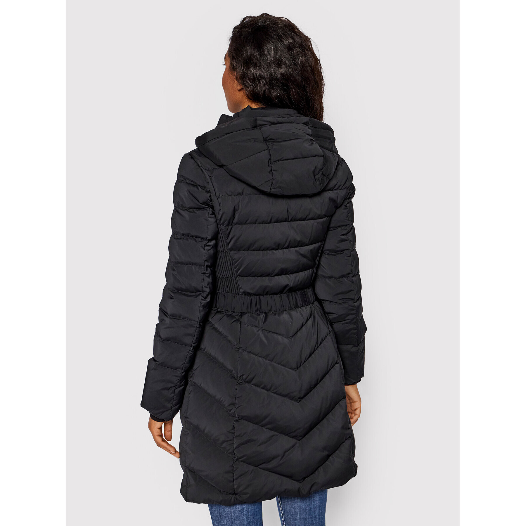 Guess Пухено яке Cecilia W1BL32 WE4P2 Черен Regular Fit - Pepit.bg