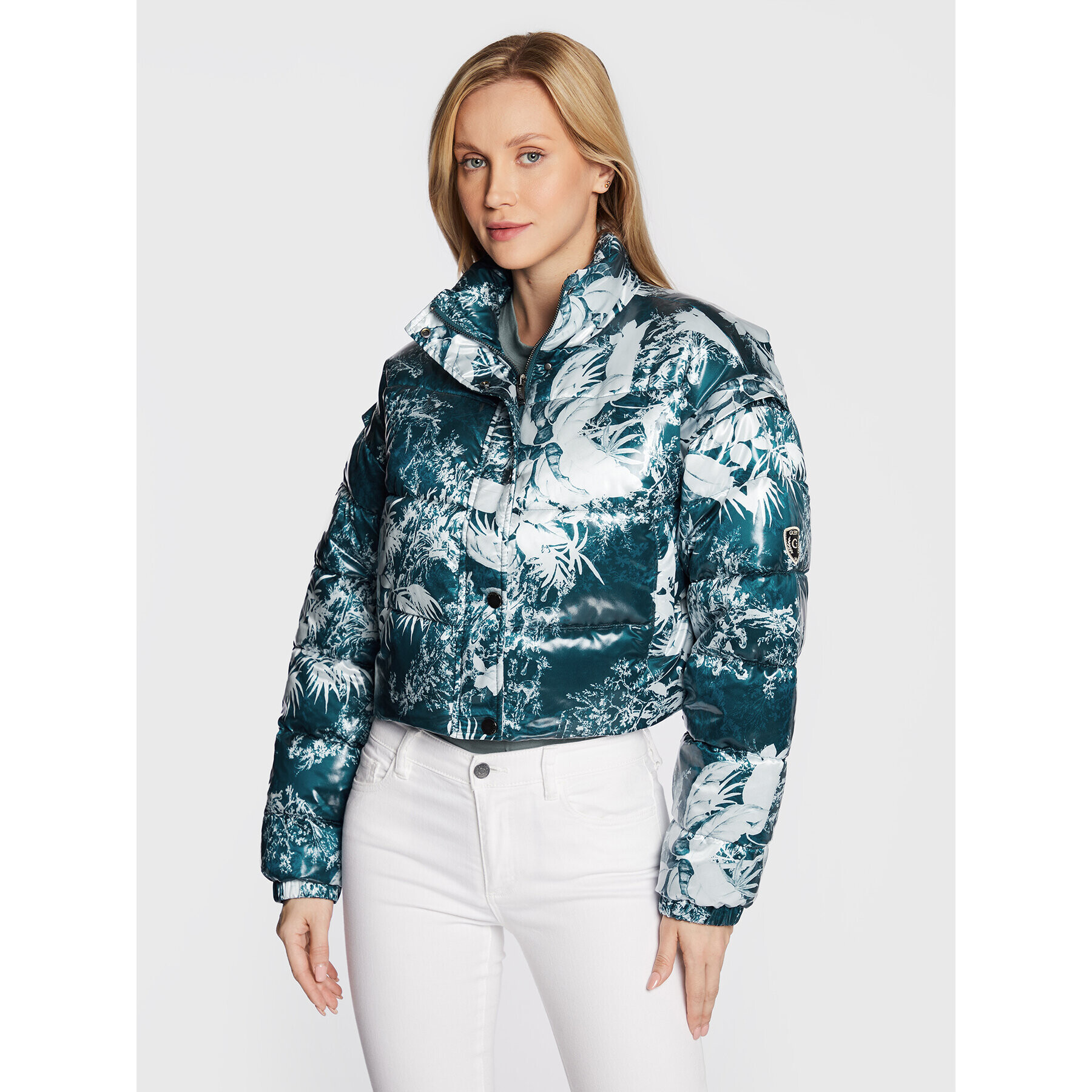 Guess Пухено яке Gabi W2BL96 WF120 Син Regular Fit - Pepit.bg