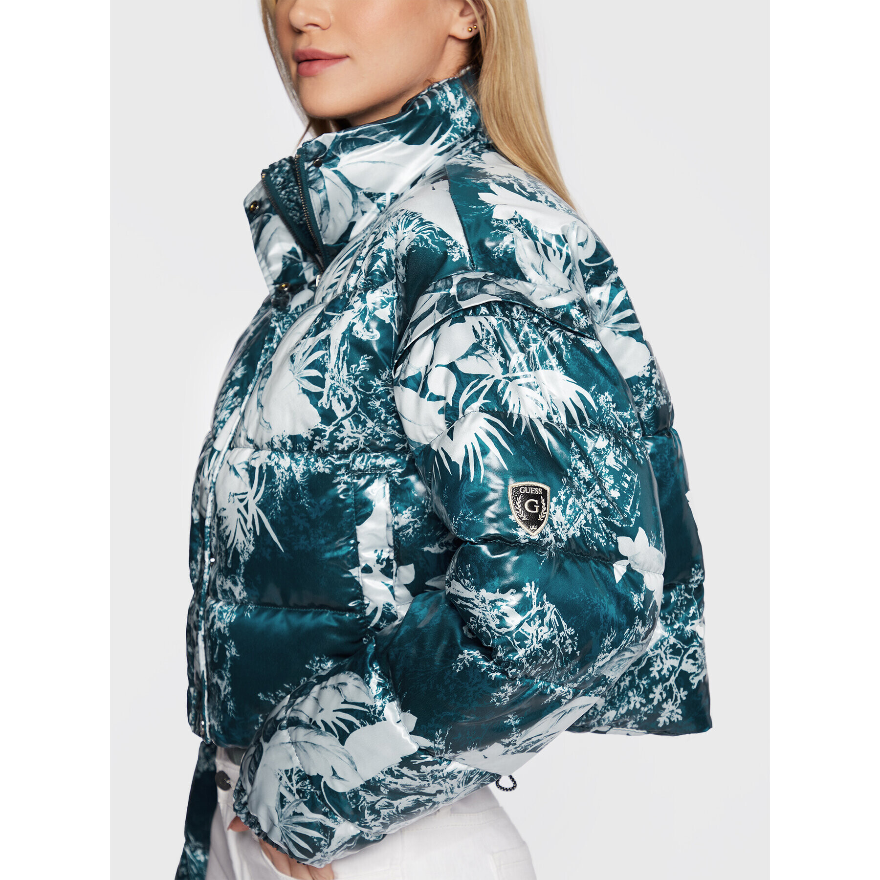 Guess Пухено яке Gabi W2BL96 WF120 Син Regular Fit - Pepit.bg
