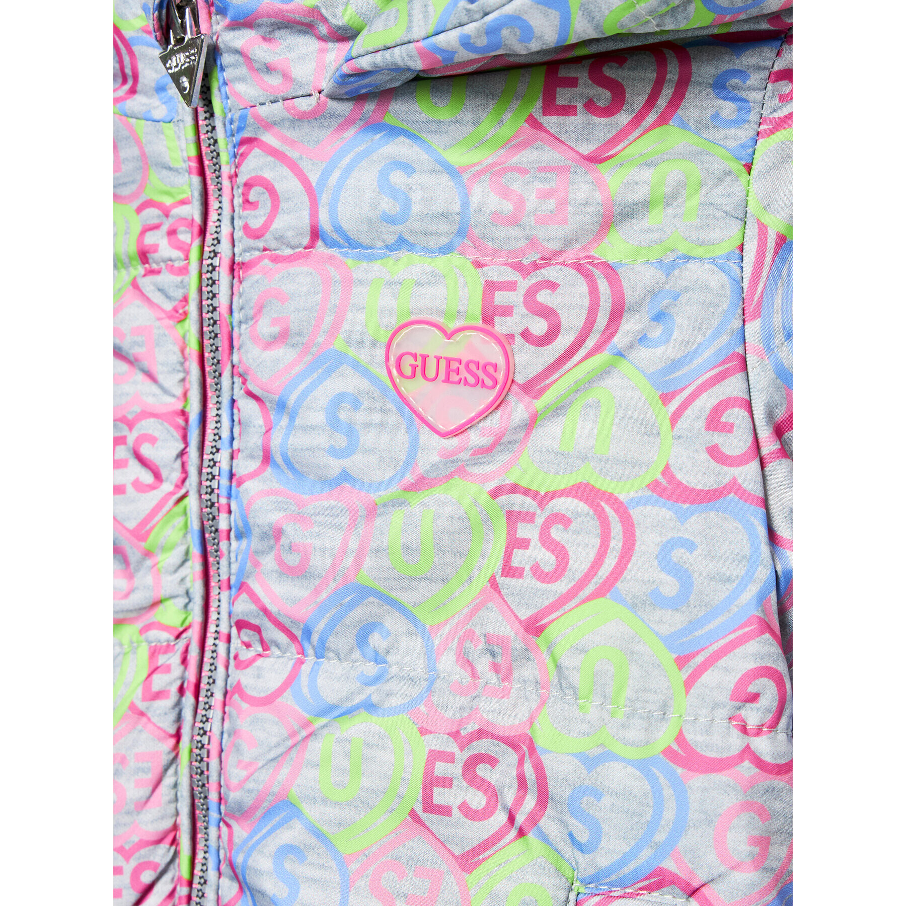 Guess Пухено яке H2BI02 WCFM0 Сив Regular Fit - Pepit.bg