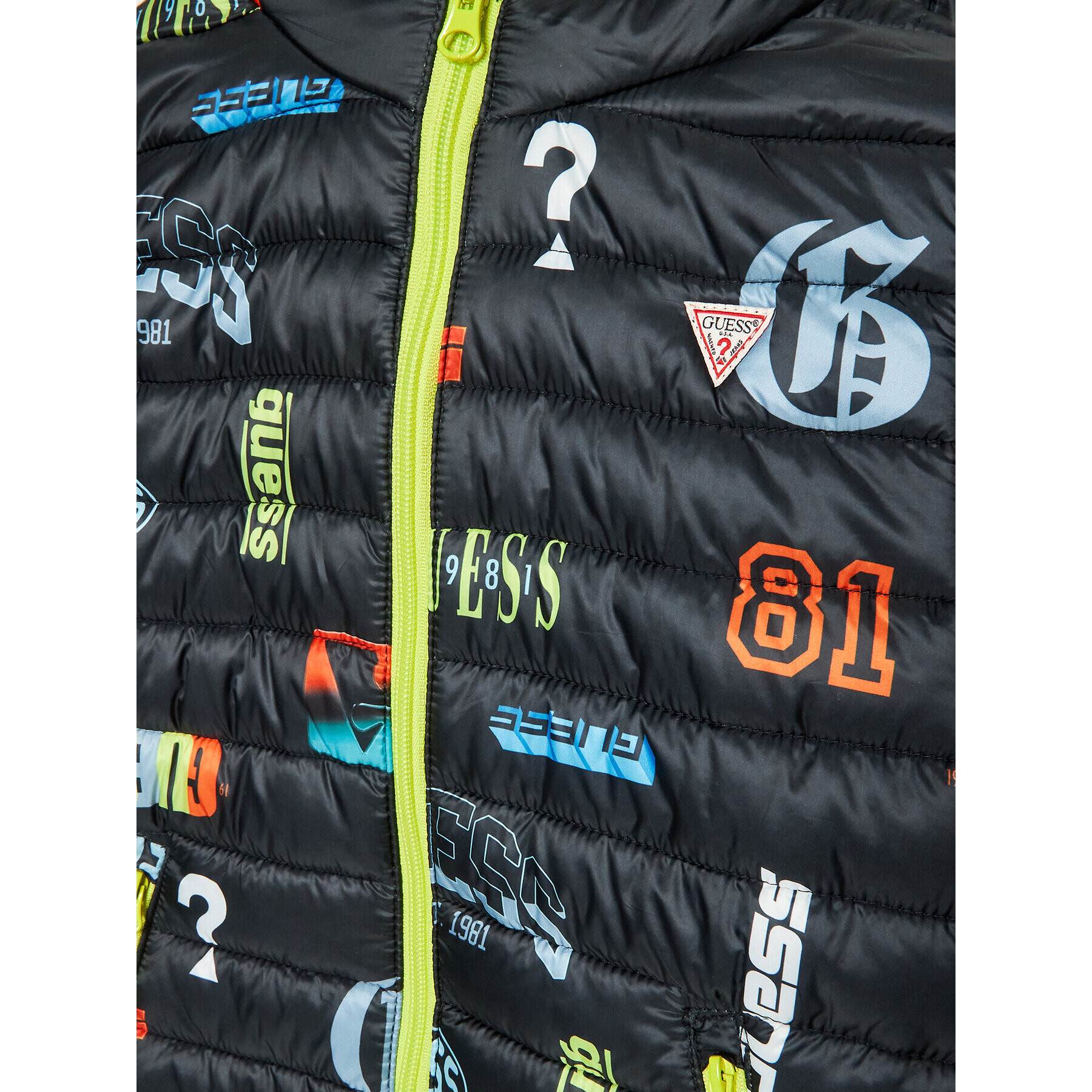 Guess Пухено яке H3RJ05 WB310 Черен Regular Fit - Pepit.bg