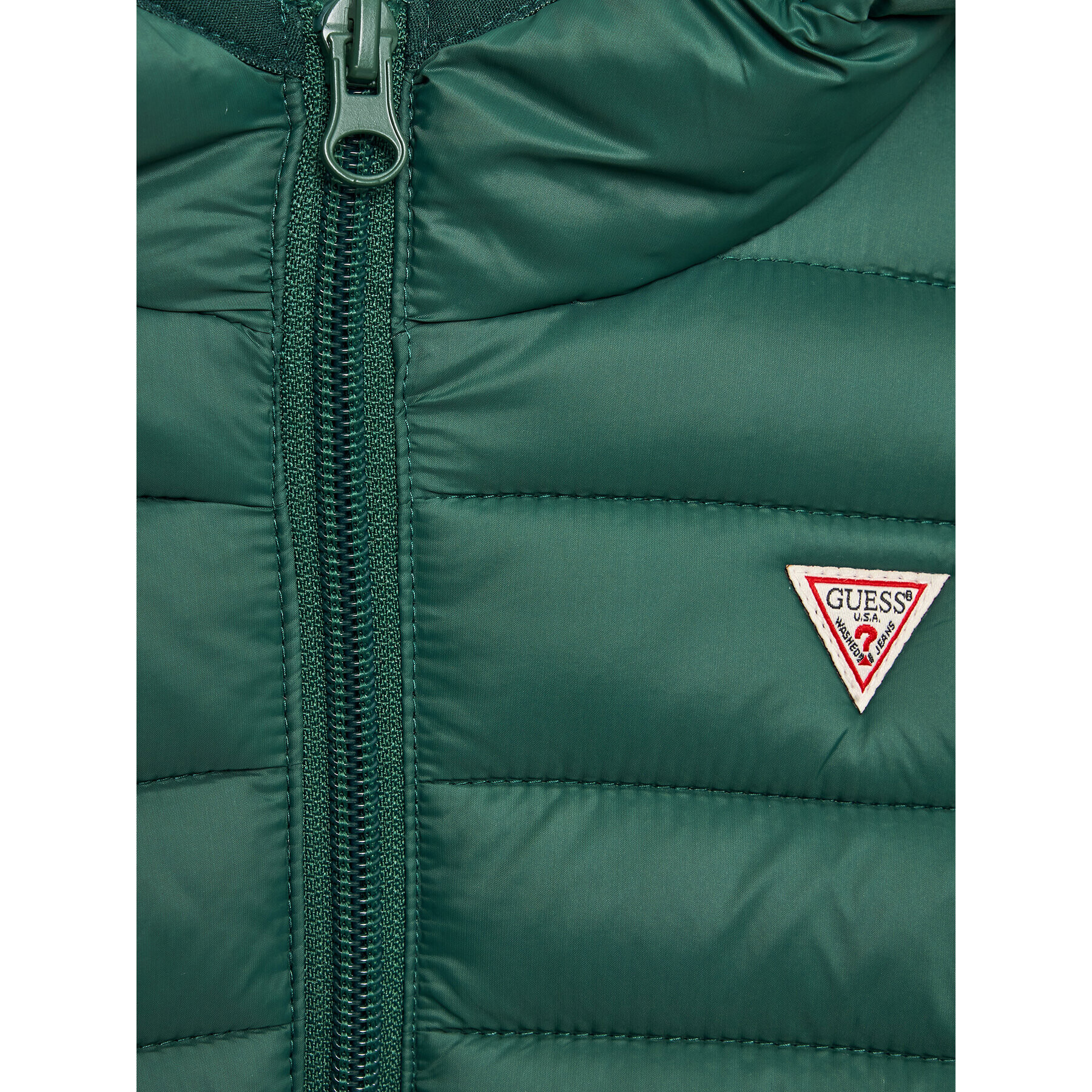 Guess Пухено яке H93J00 WCAO0 Зелен Regular Fit - Pepit.bg