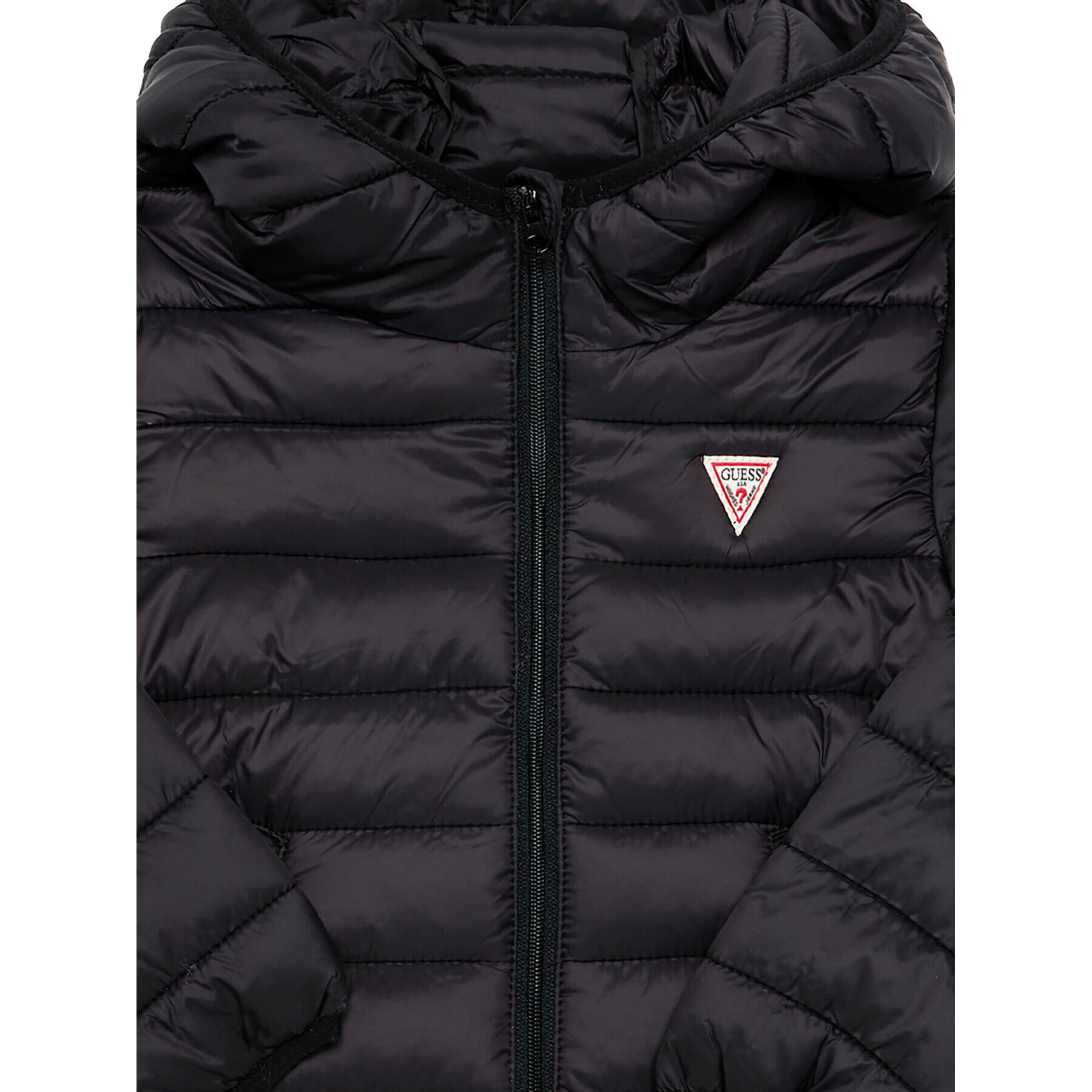 Guess Пухено яке H93T00 WCAO0 Черен Regular Fit - Pepit.bg