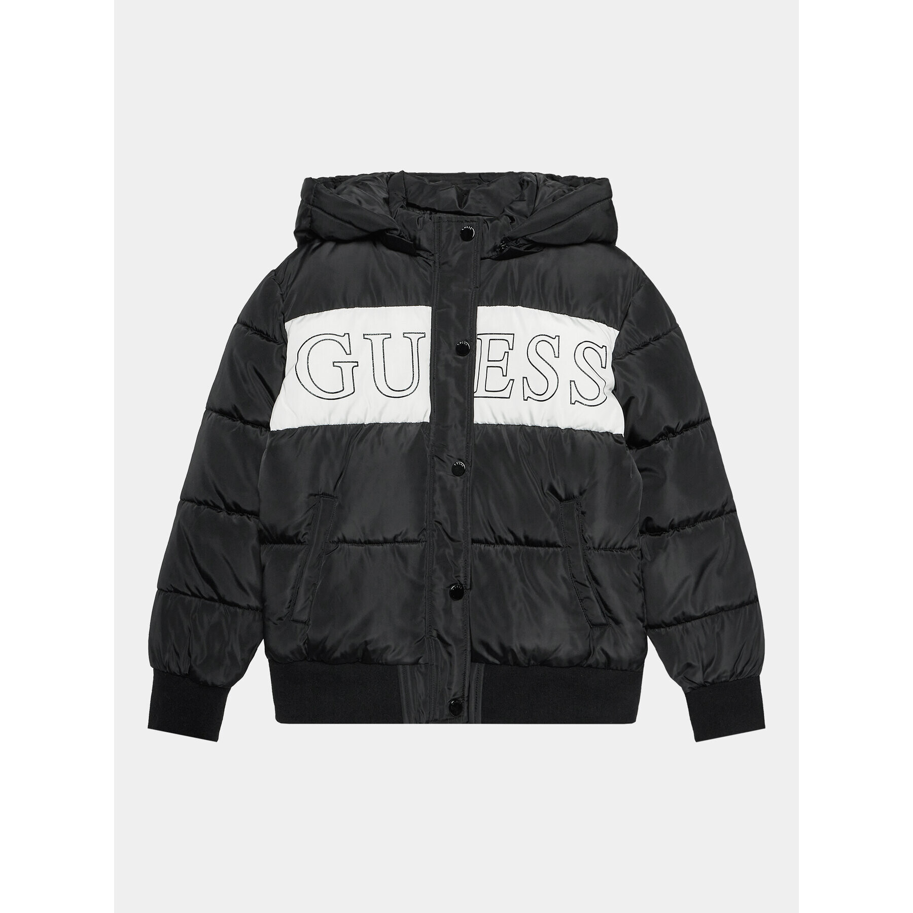 Guess Пухено яке J3BL04 WB240 Черен Regular Fit - Pepit.bg