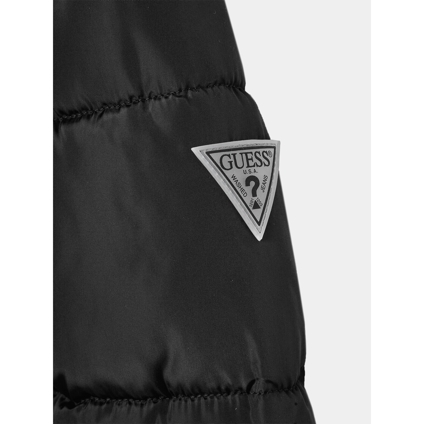 Guess Пухено яке J3BL04 WB240 Черен Regular Fit - Pepit.bg