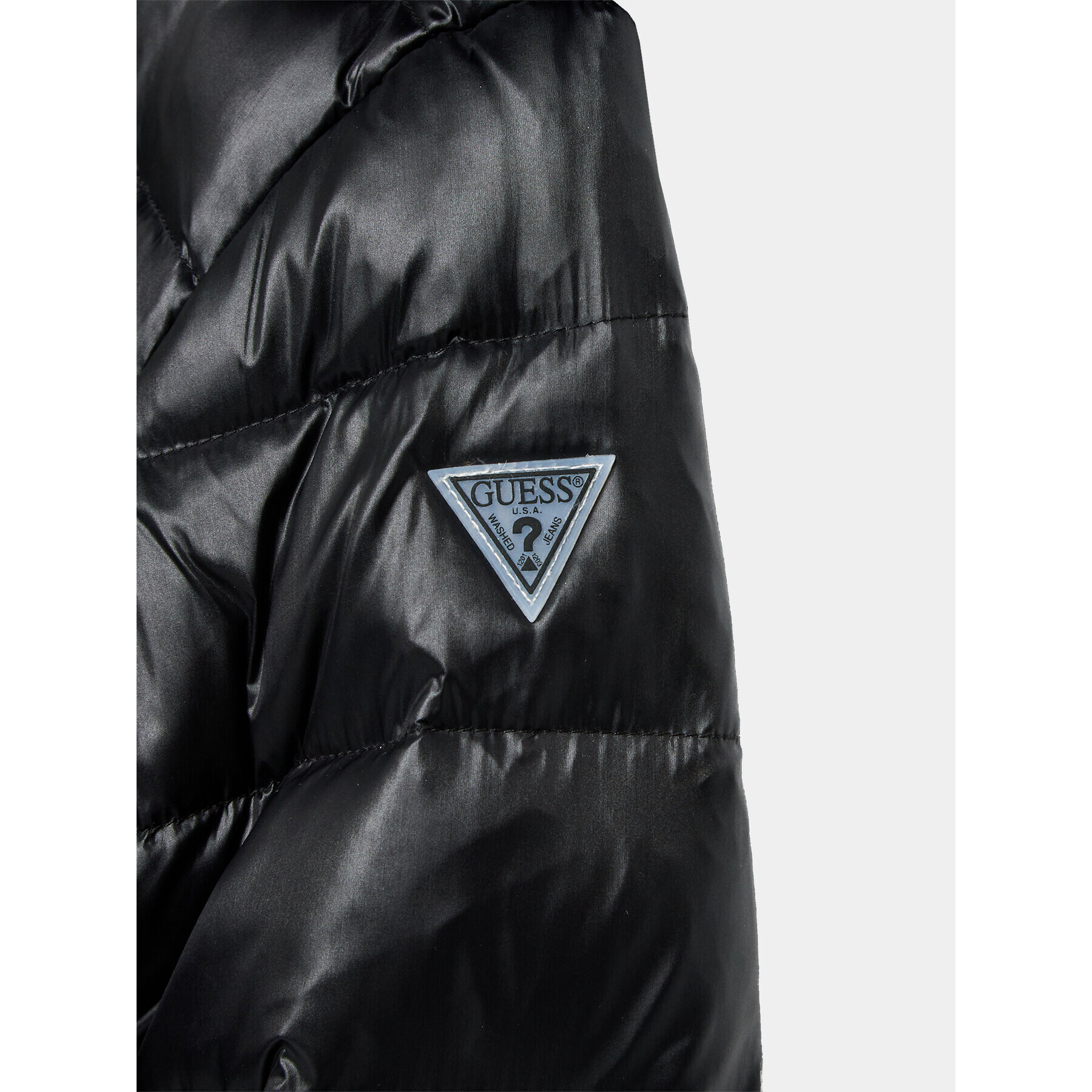 Guess Пухено яке J3BL11 WB080 Черен Regular Fit - Pepit.bg
