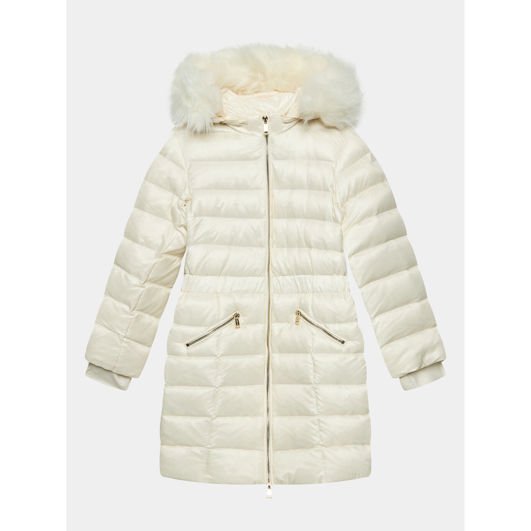 Guess Пухено яке J3BL11 WB080 Екрю Regular Fit - Pepit.bg
