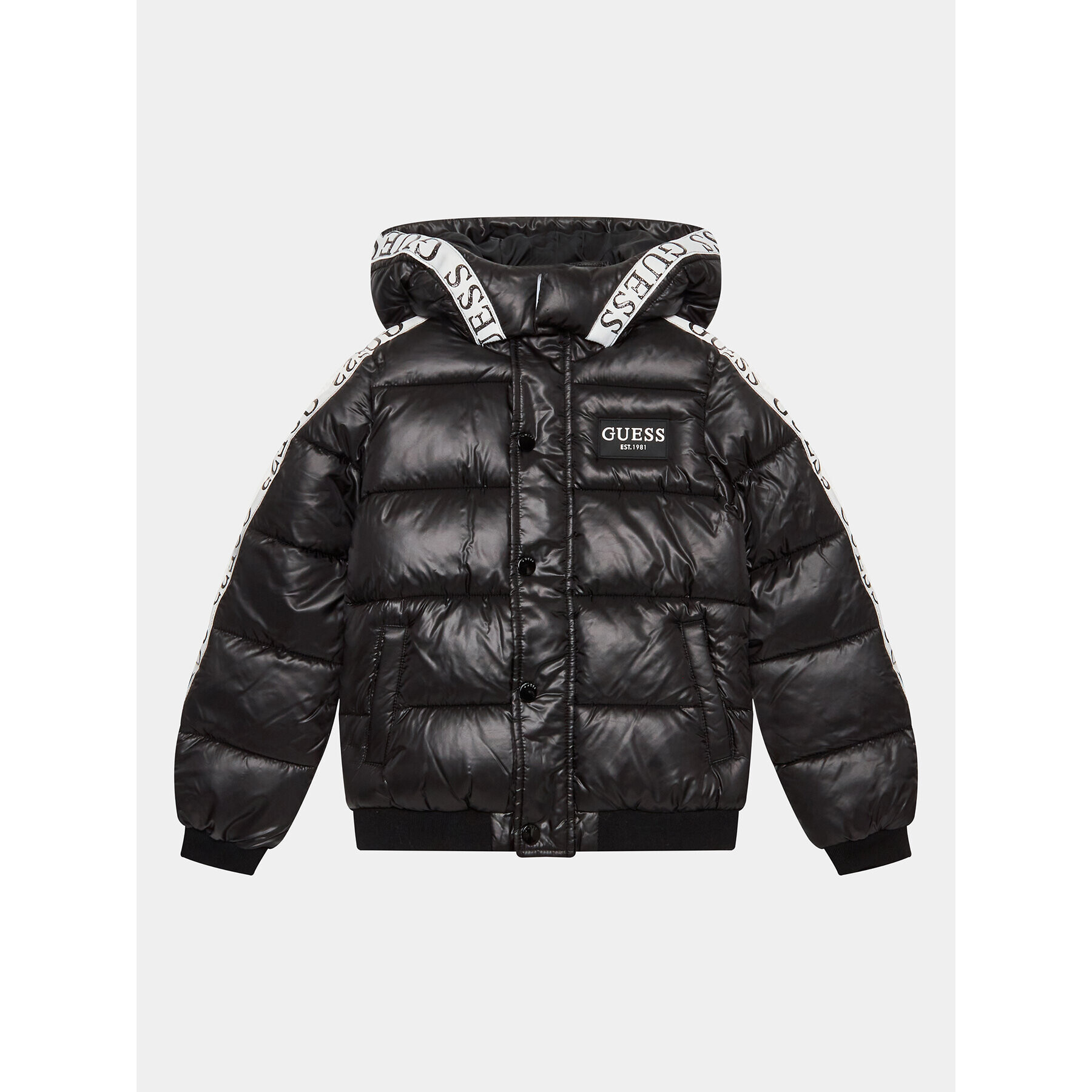 Guess Пухено яке J3YL15 WEGY0 Черен Regular Fit - Pepit.bg