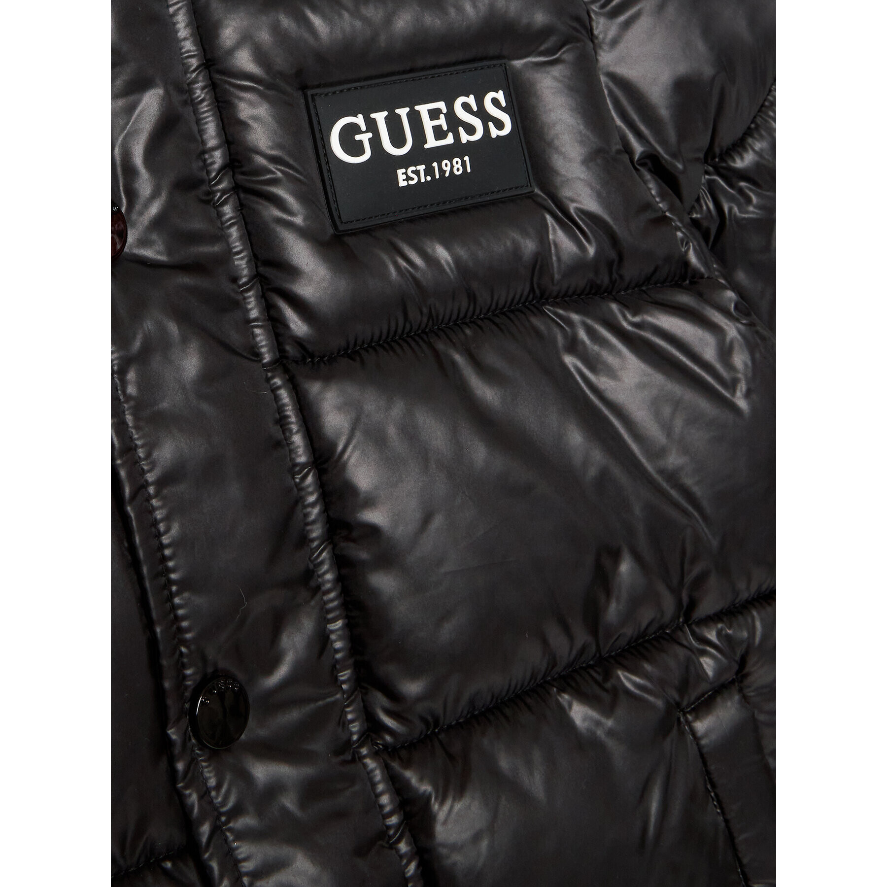Guess Пухено яке J3YL15 WEGY0 Черен Regular Fit - Pepit.bg