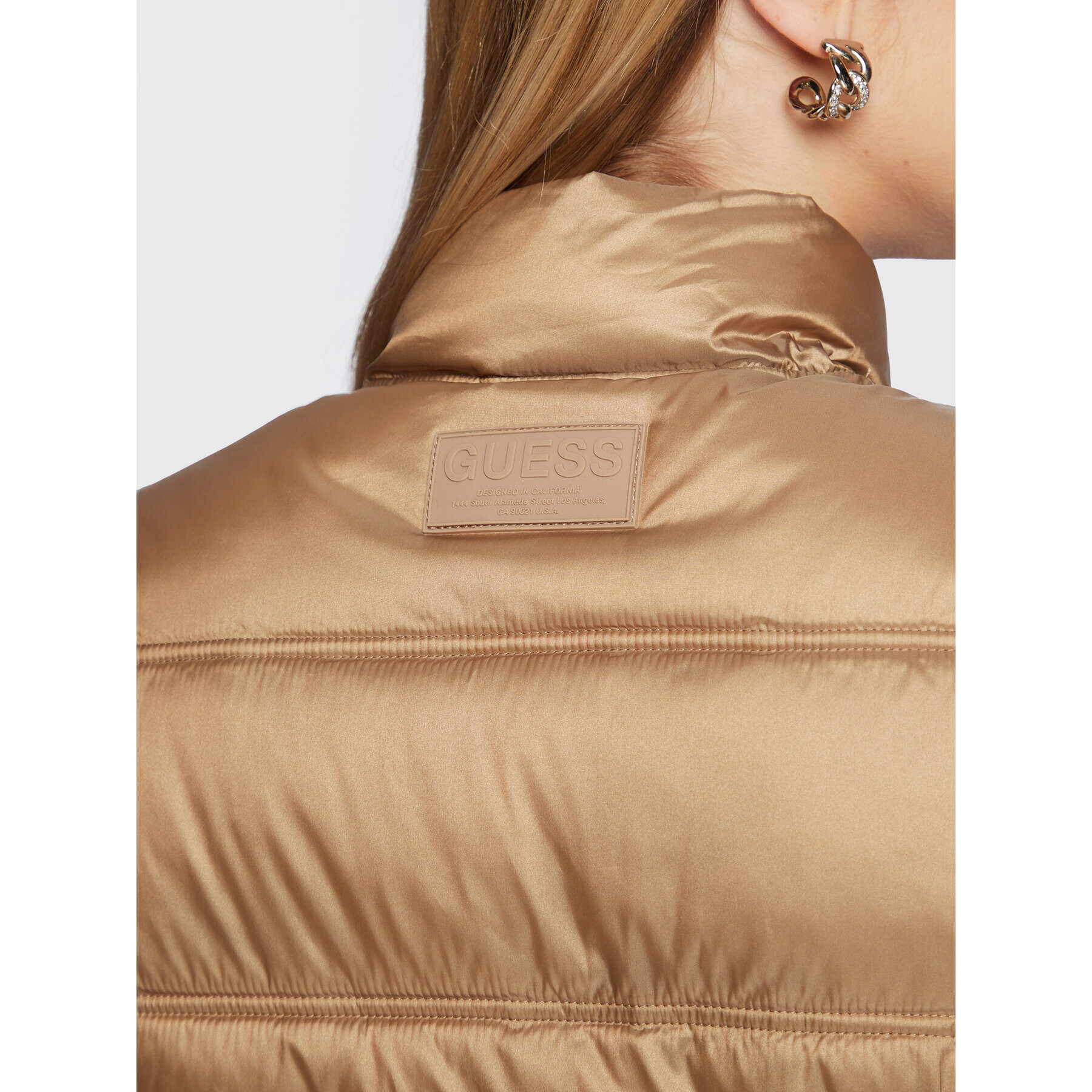 Guess Пухено яке Janis W3RL04 WF5C2 Кафяв Regular Fit - Pepit.bg