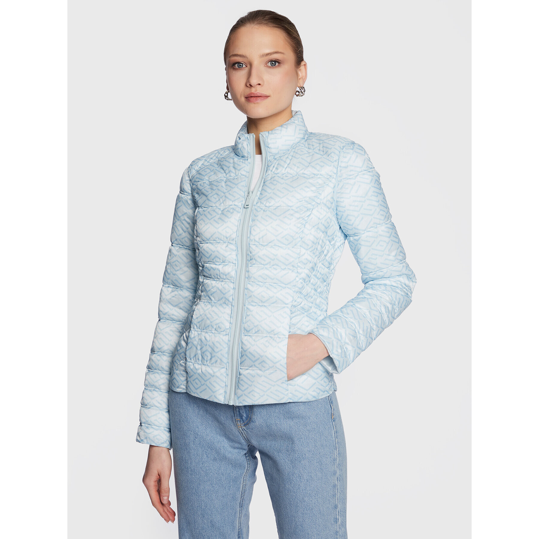 Guess Пухено яке Janis W3RL04 WF5C2 Син Regular Fit - Pepit.bg
