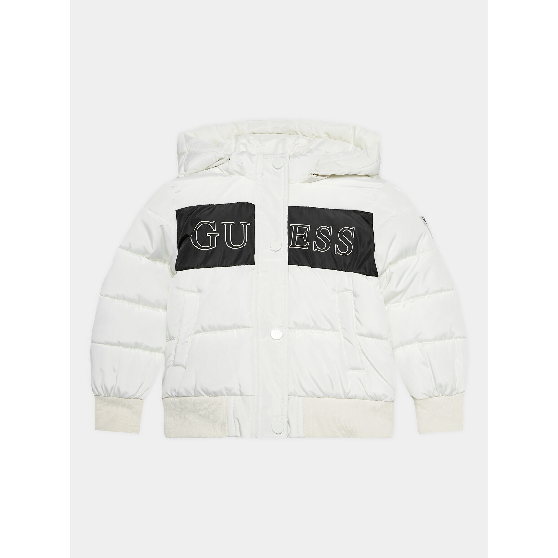 Guess Пухено яке K3BL04 WB240 Екрю Regular Fit - Pepit.bg