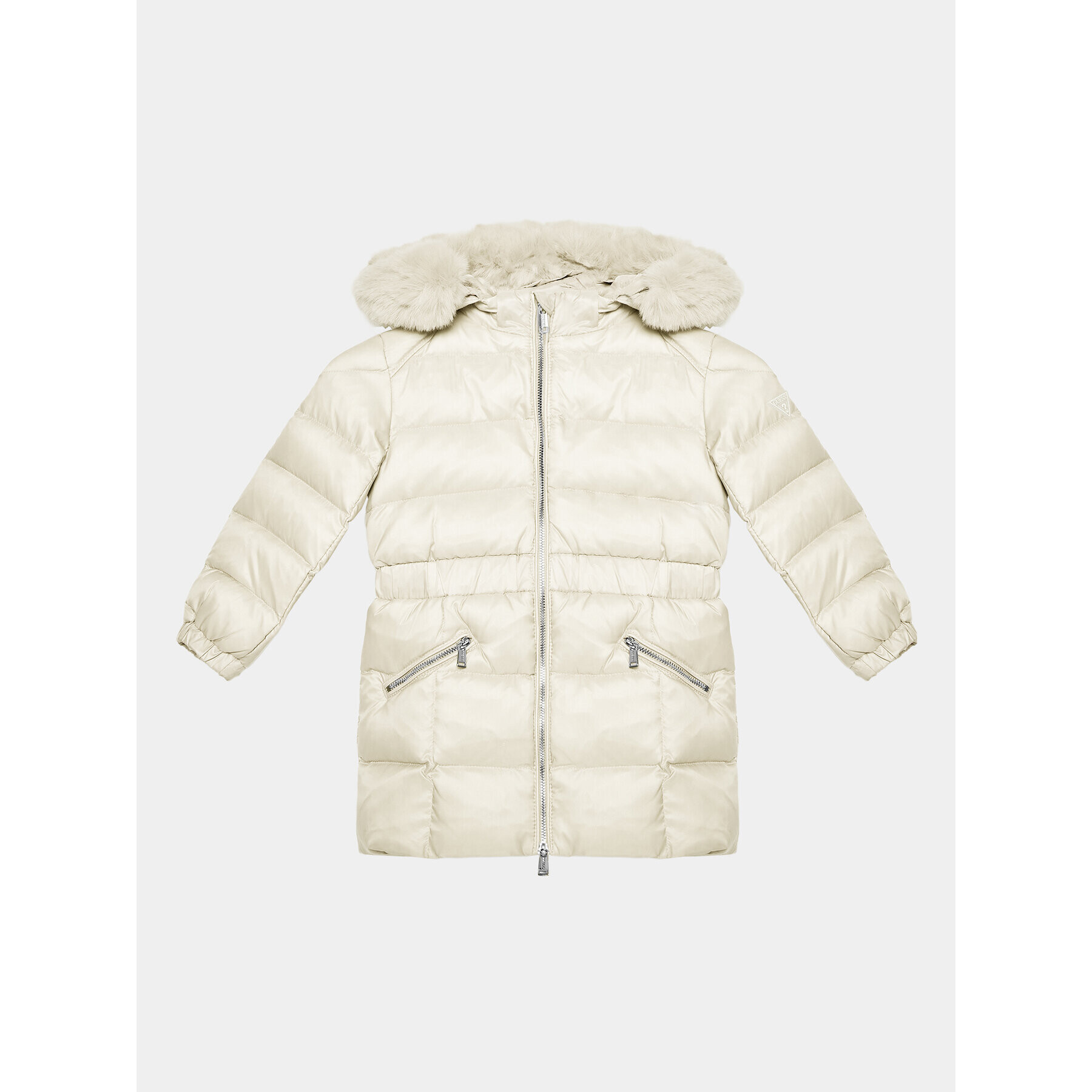 Guess Пухено яке K3BL06 WB080 Екрю Regular Fit - Pepit.bg