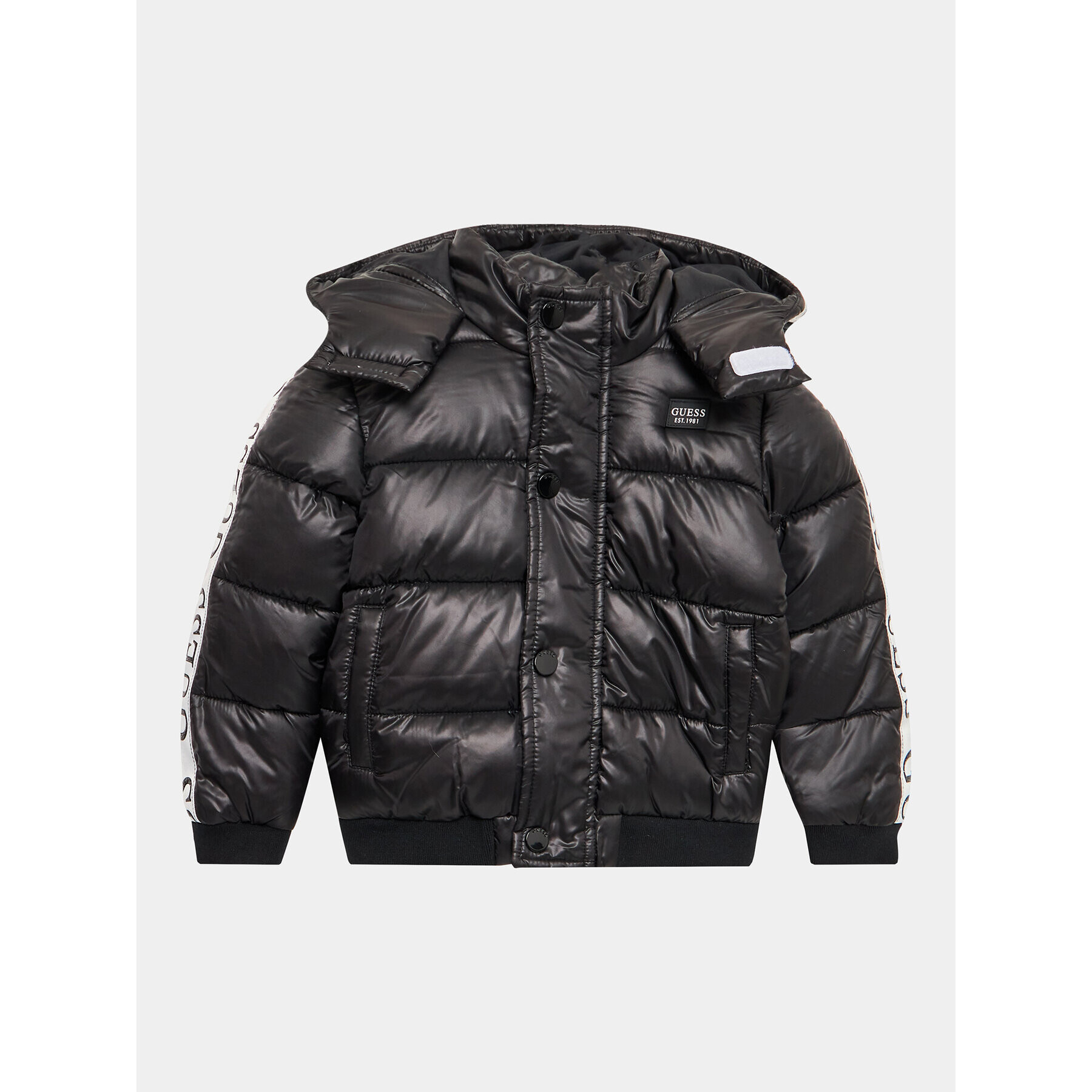 Guess Пухено яке K3YL08 WEGY0 Черен Regular Fit - Pepit.bg