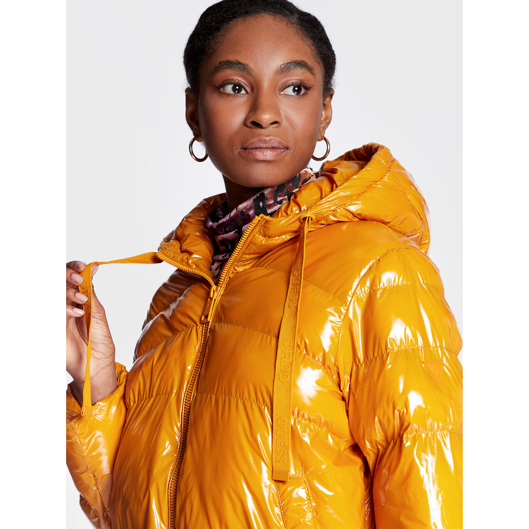 Guess Пухено яке Karine W2BL44 WEWQ0 Жълт Regular Fit - Pepit.bg