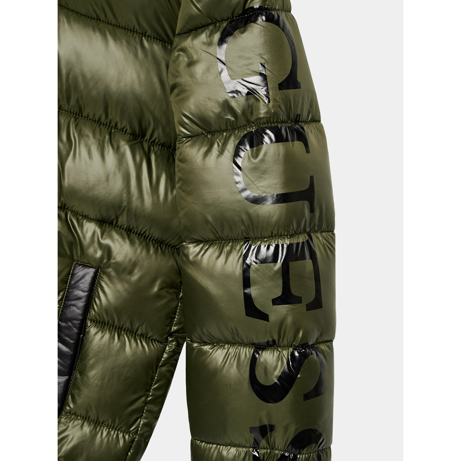 Guess Пухено яке L3BL10 WEGY0 Зелен Regular Fit - Pepit.bg