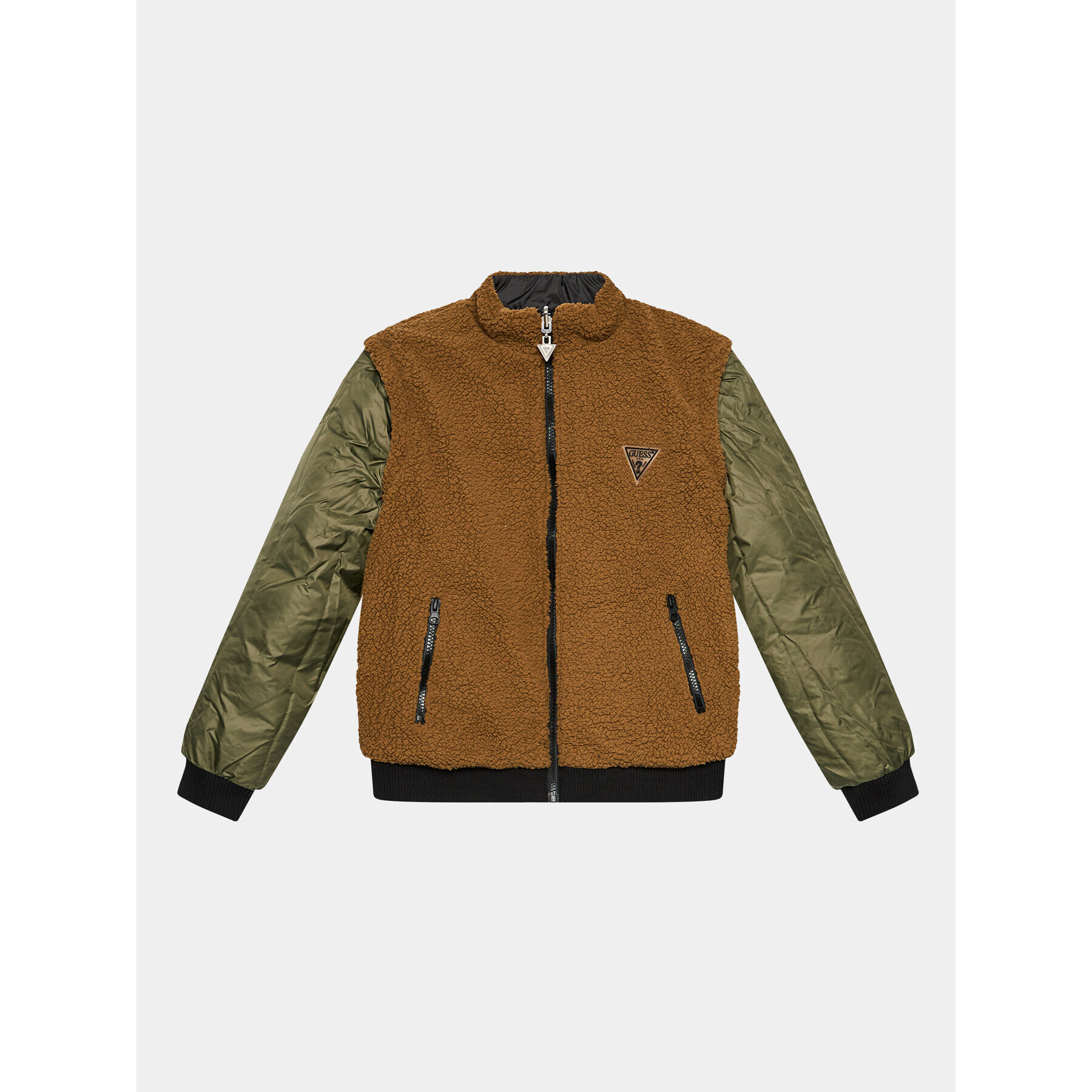 Guess Пухено яке L3BL12 WF0A0 Черен Regular Fit - Pepit.bg