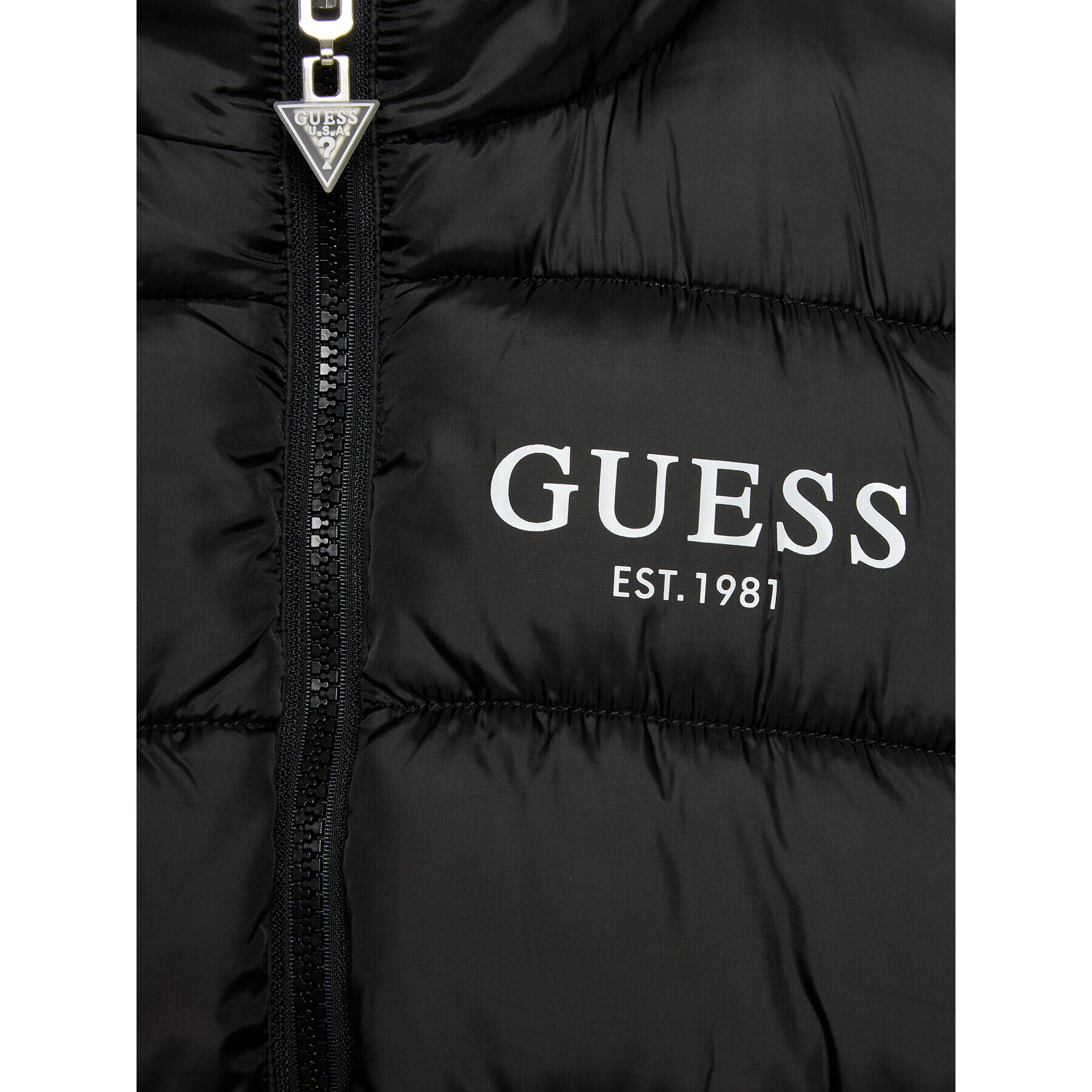 Guess Пухено яке L3BL12 WF0A0 Черен Regular Fit - Pepit.bg