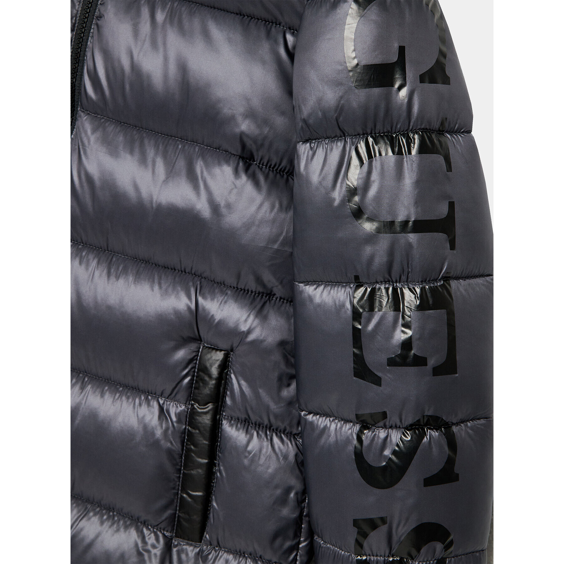 Guess Пухено яке L3BL21 WEGY0 Сив Regular Fit - Pepit.bg