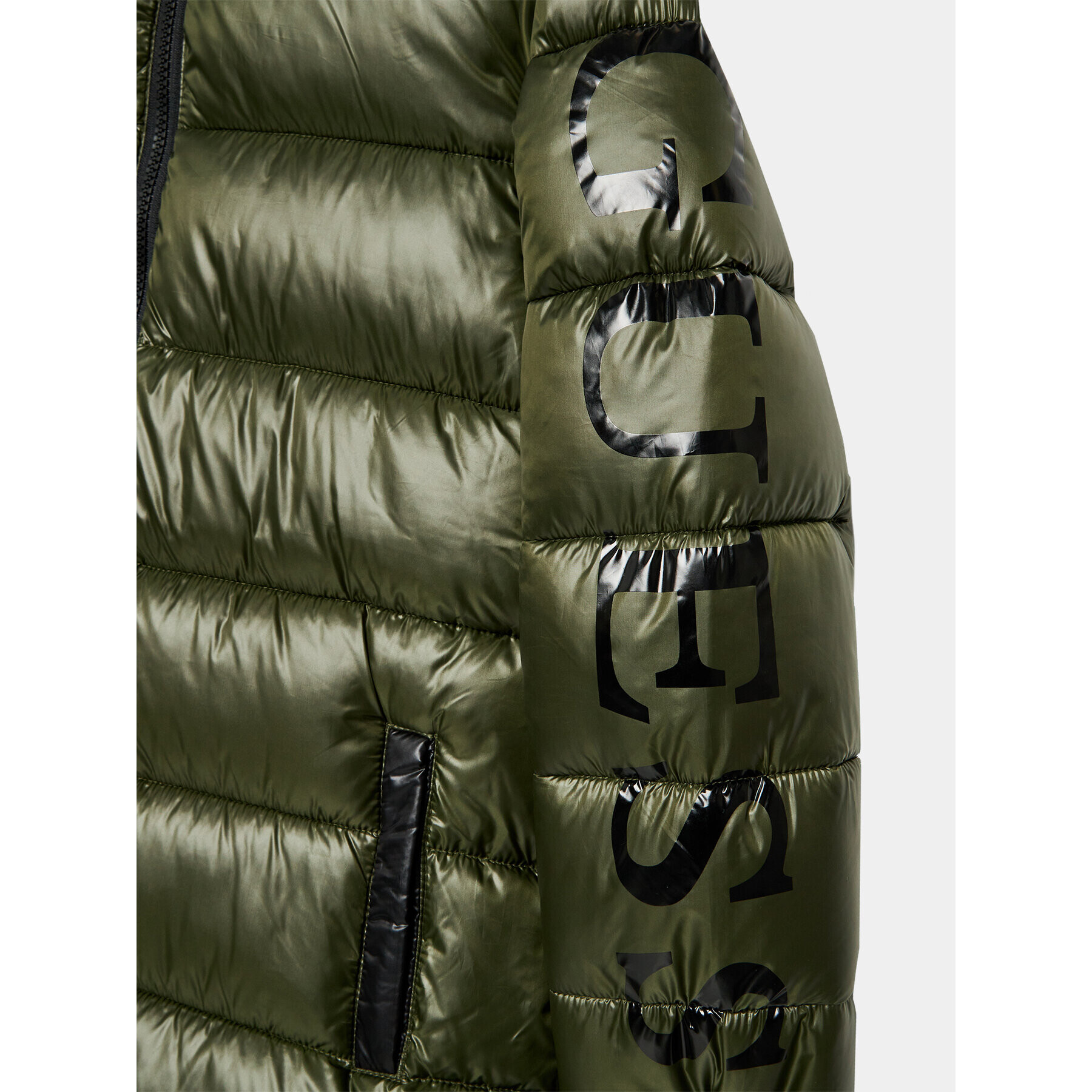 Guess Пухено яке L3BL21 WEGY0 Зелен Regular Fit - Pepit.bg