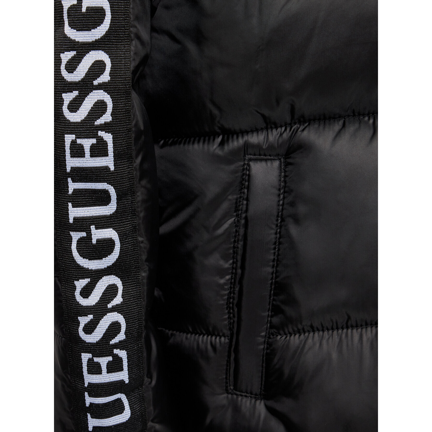 Guess Пухено яке L3YL01 WEGY0 Черен Regular Fit - Pepit.bg