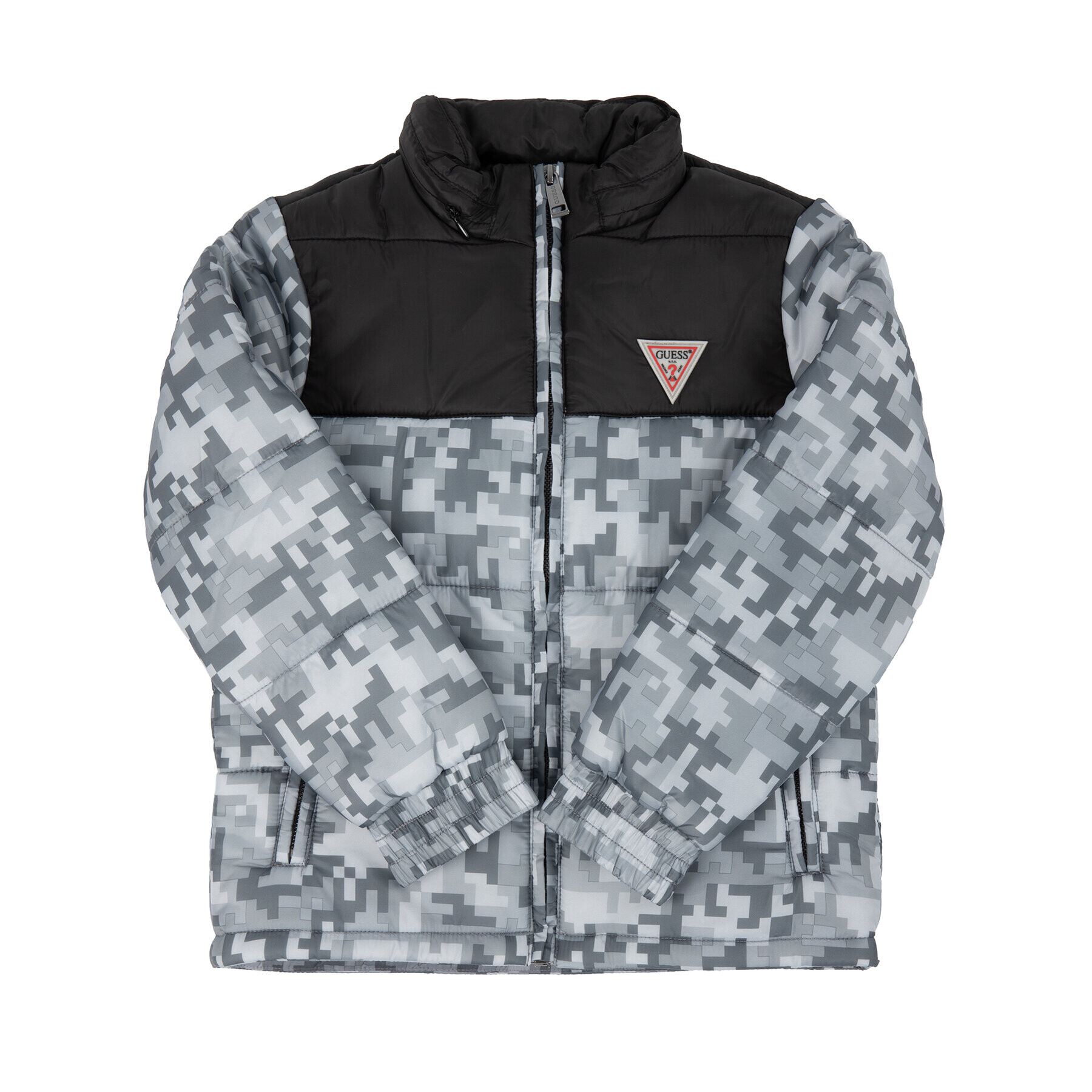 Guess Пухено яке L94L07 WC7W0 Сив Regular Fit - Pepit.bg