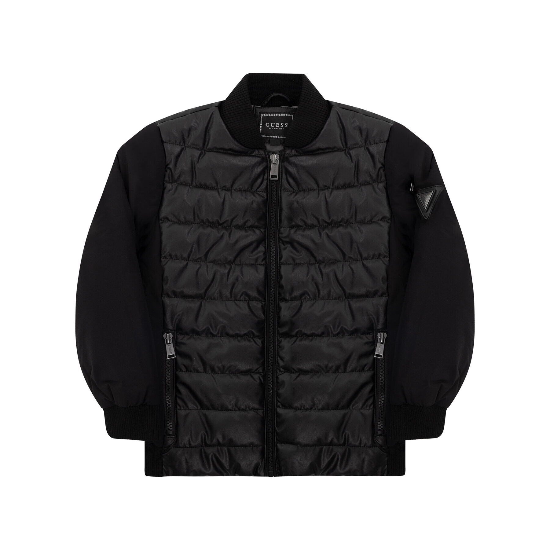 Guess Пухено яке L94L16 WABC0 Черен Regular Fit - Pepit.bg