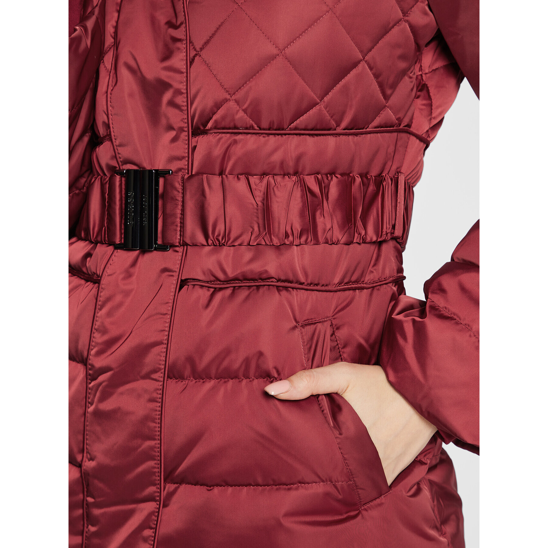 Guess Пухено яке Laurie W2BL60 WEX52 Червен Regular Fit - Pepit.bg