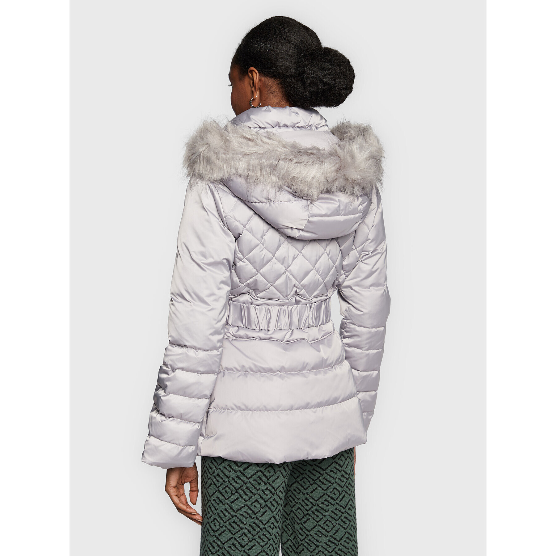 Guess Пухено яке Laurie W2BL60 WEX52 Сив Regular Fit - Pepit.bg