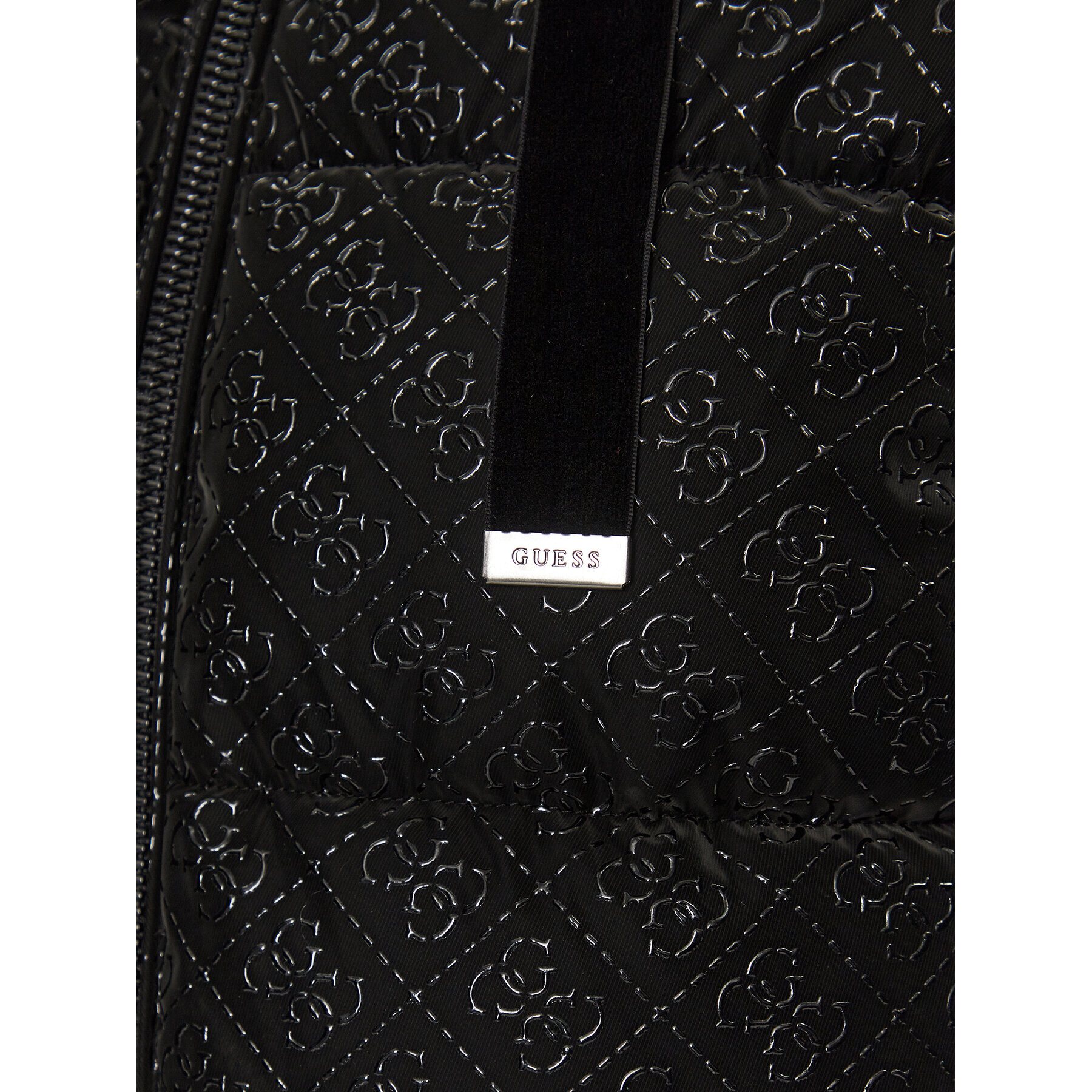 Guess Пухено яке Logo W3BL22 WFQU0 Черен Regular Fit - Pepit.bg