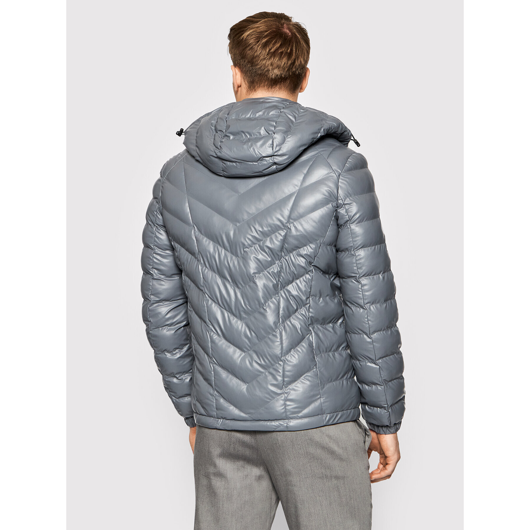Guess Пухено яке M1BL44 WE7A0 Сив Regular Fit - Pepit.bg
