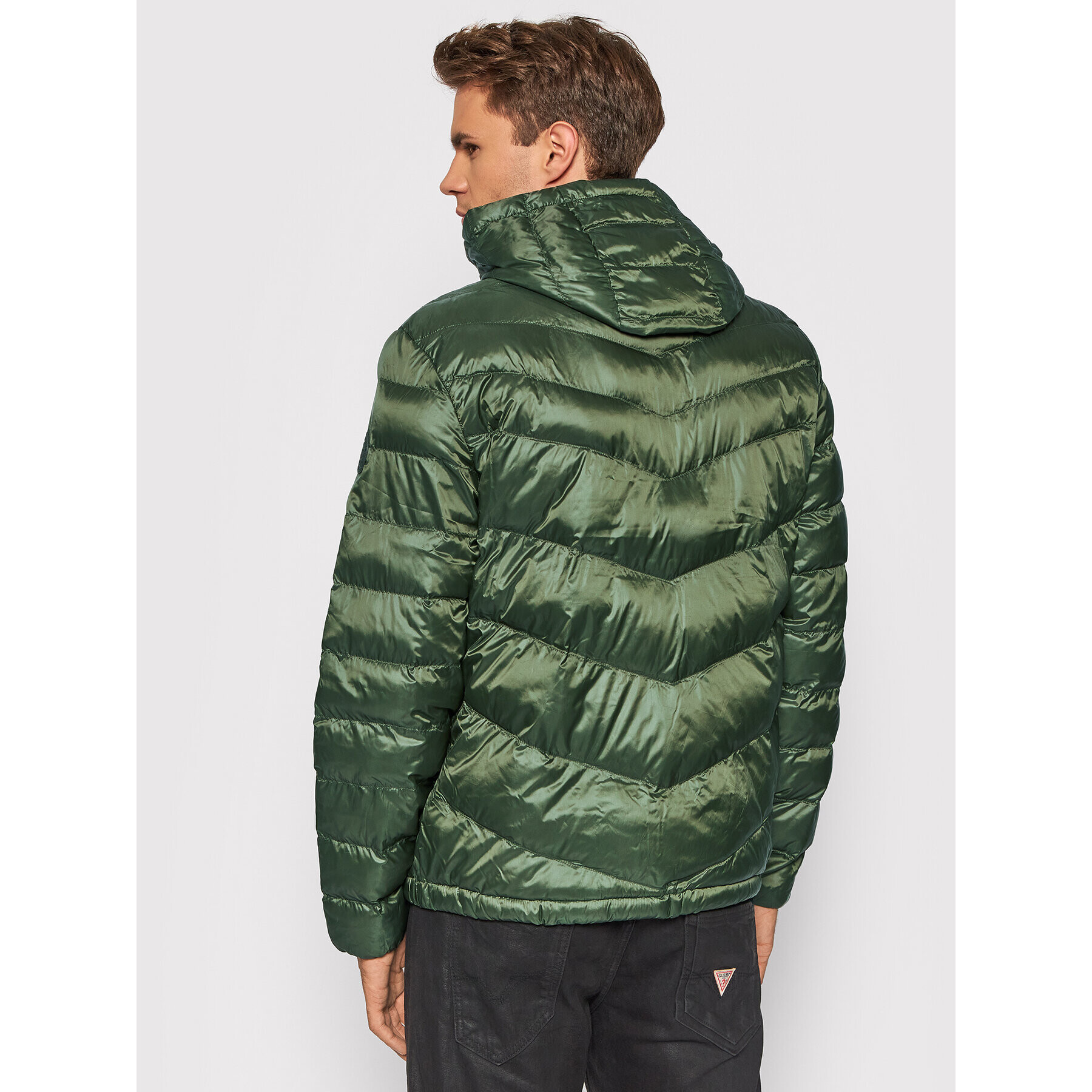 Guess Пухено яке M1YL45 WDZH2 Зелен Regular Fit - Pepit.bg