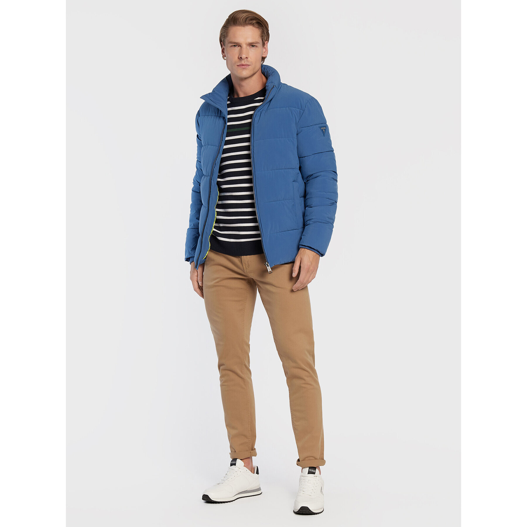 Guess Пухено яке M2BL17 WEYX2 Син Regular Fit - Pepit.bg