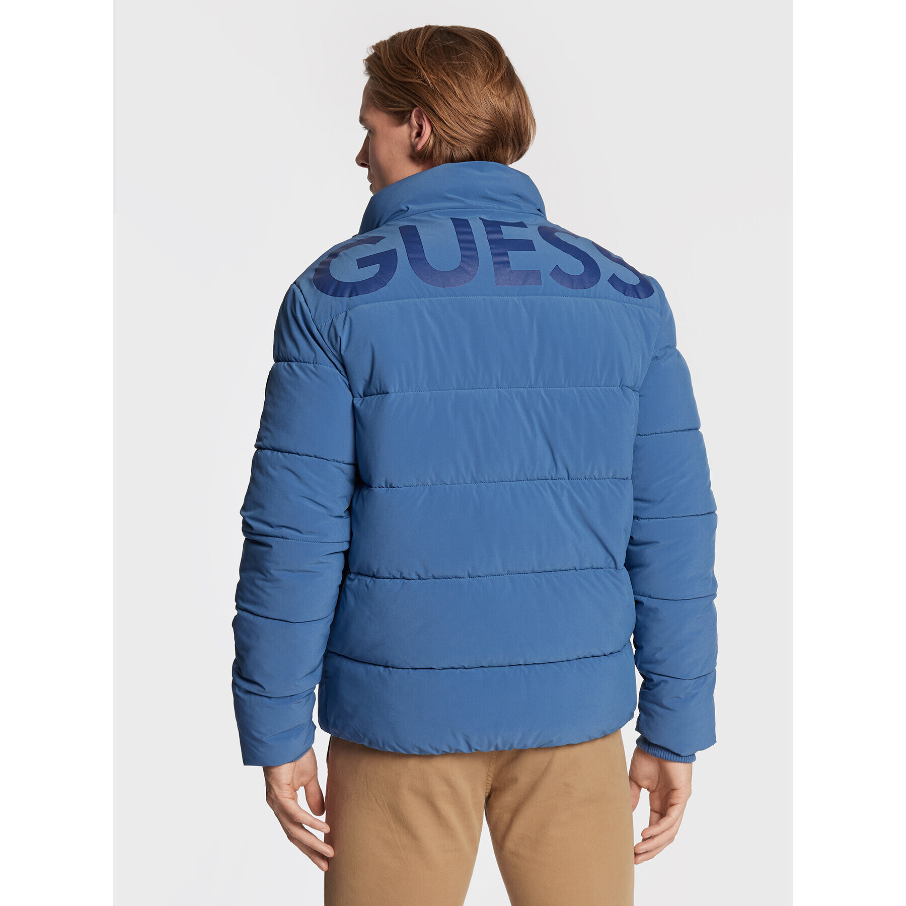 Guess Пухено яке M2BL17 WEYX2 Син Regular Fit - Pepit.bg