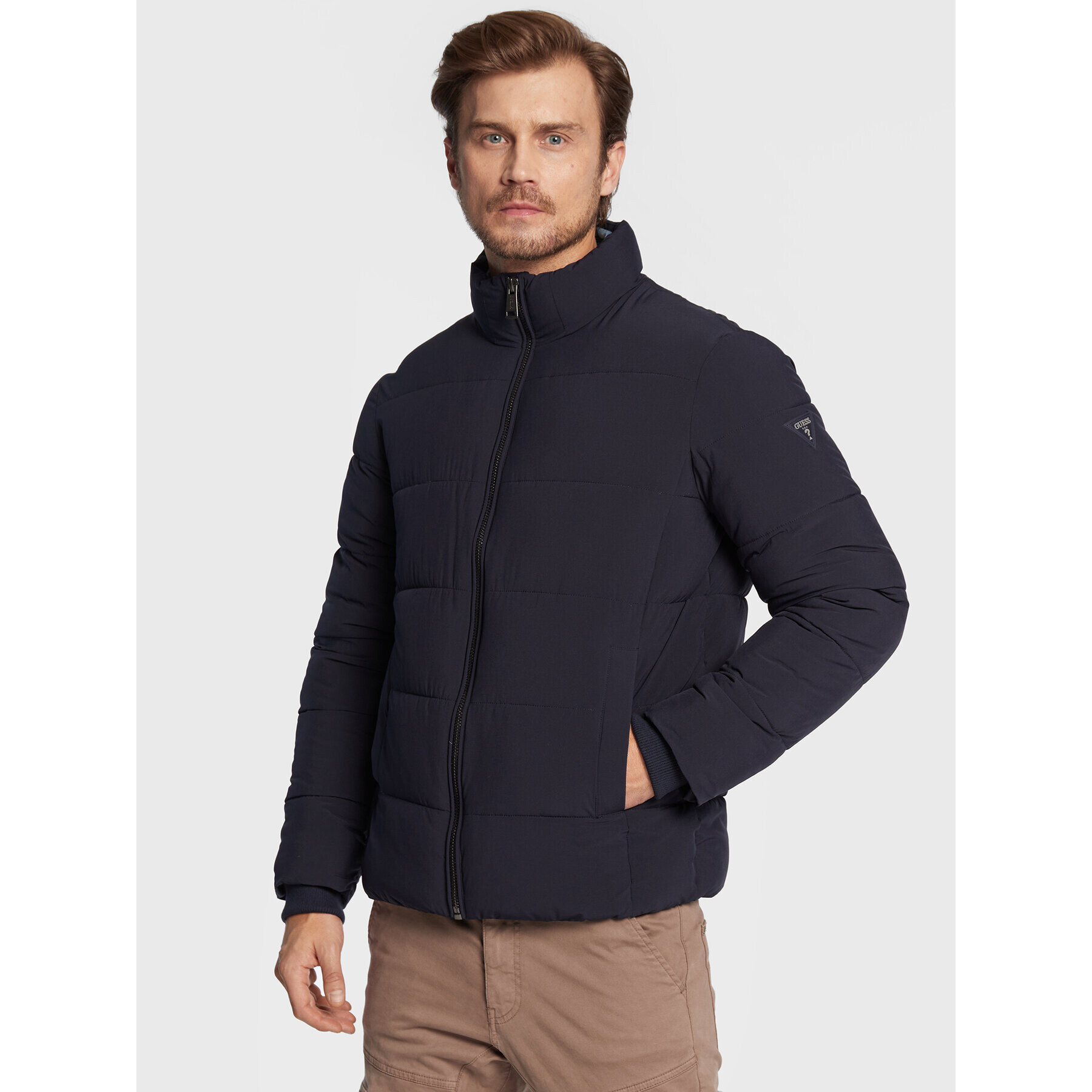 Guess Пухено яке M2BL17 WEYX2 Тъмносин Regular Fit - Pepit.bg