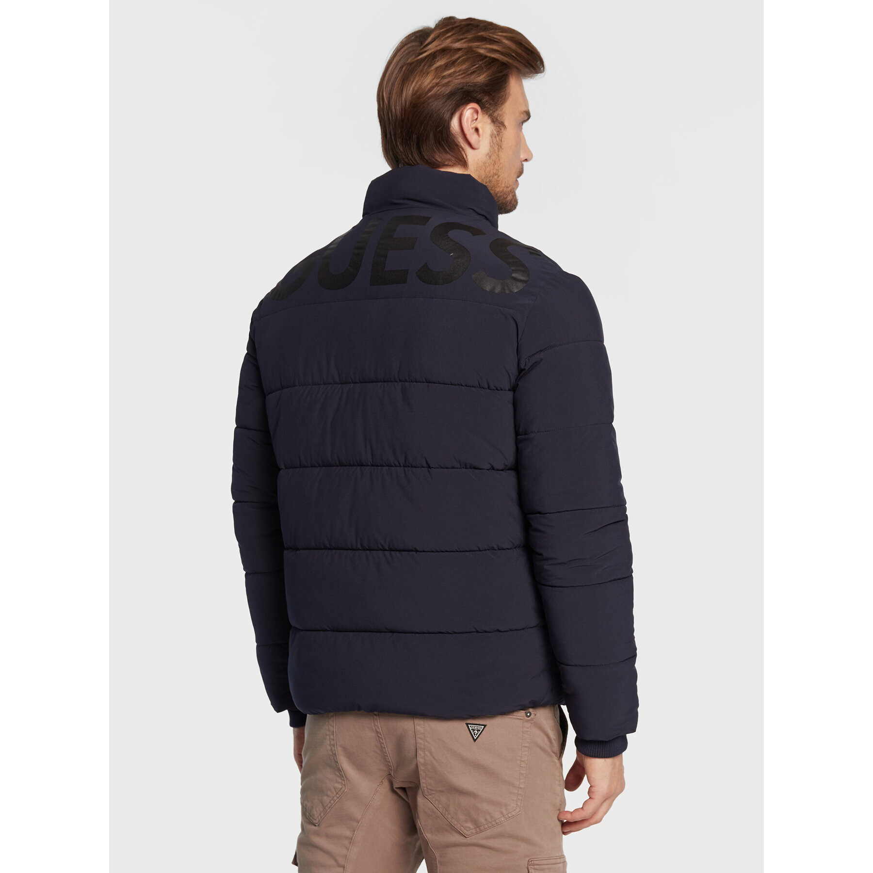 Guess Пухено яке M2BL17 WEYX2 Тъмносин Regular Fit - Pepit.bg