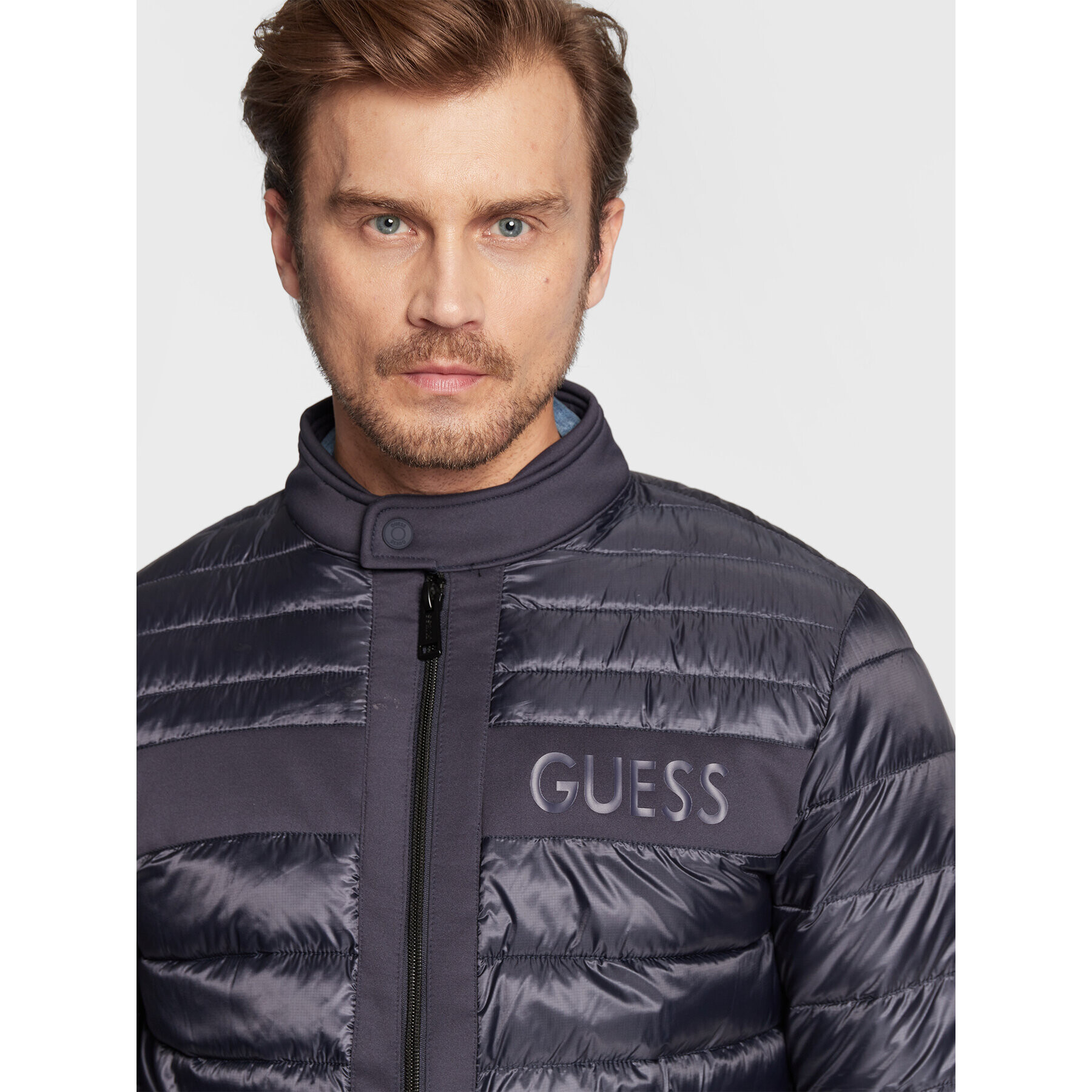 Guess Пухено яке M2BL18 WEYY2 Тъмносин Regular Fit - Pepit.bg