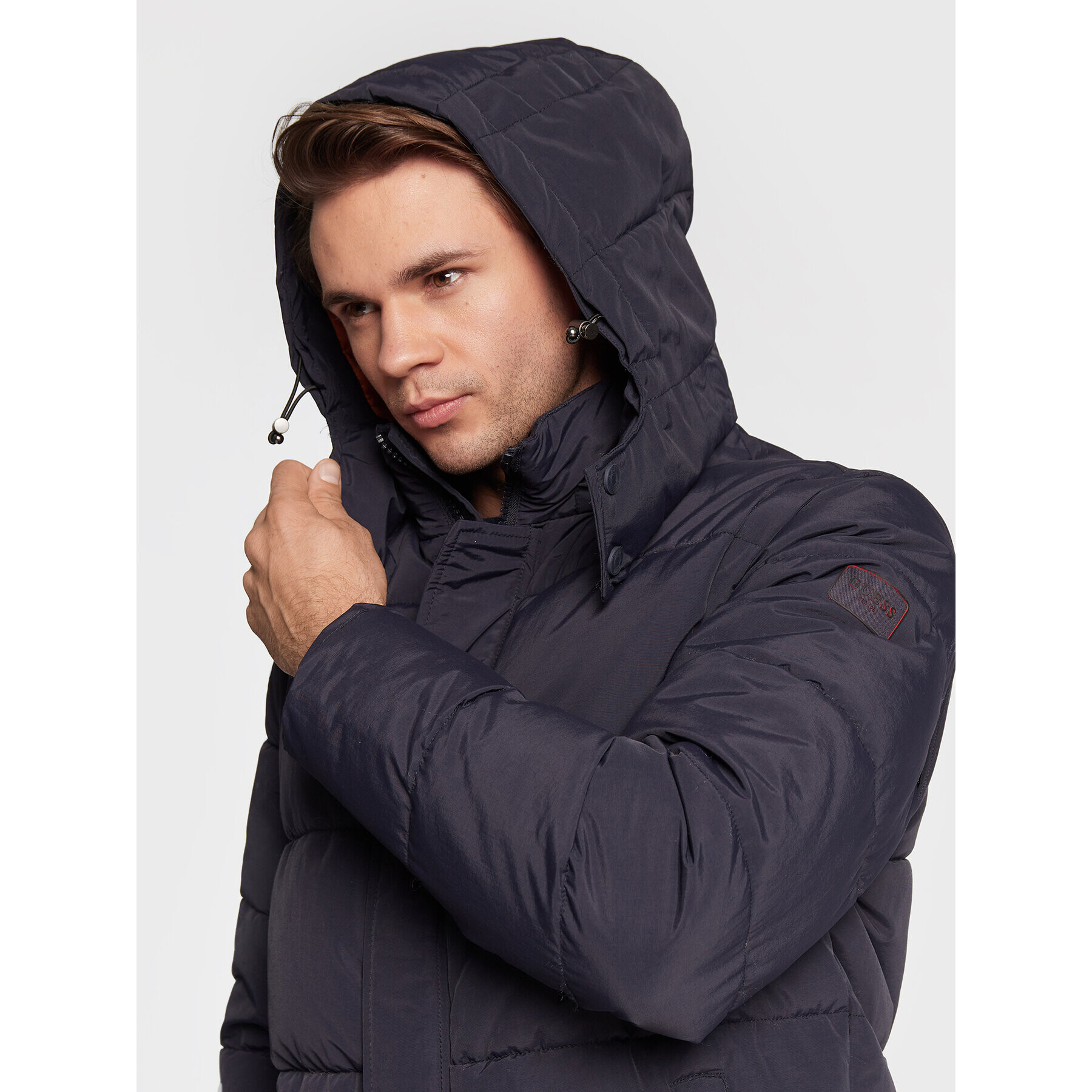 Guess Пухено яке M2BL19 WEYZ0 Тъмносин Regular Fit - Pepit.bg