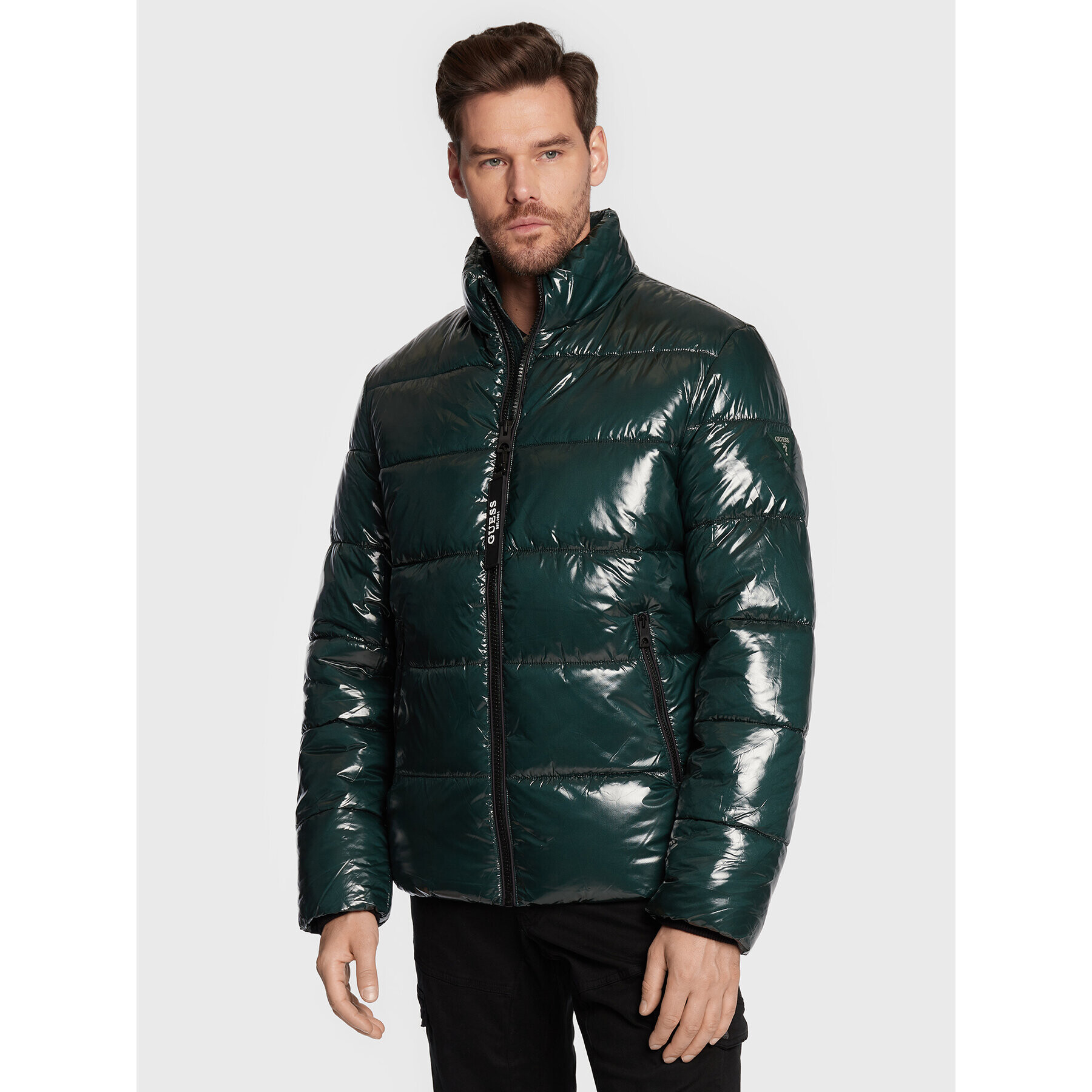 Guess Пухено яке M2BL20 WEZ00 Зелен Regular Fit - Pepit.bg