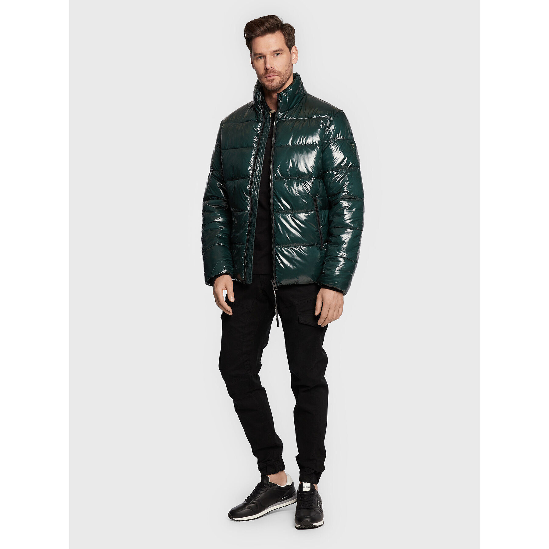 Guess Пухено яке M2BL20 WEZ00 Зелен Regular Fit - Pepit.bg