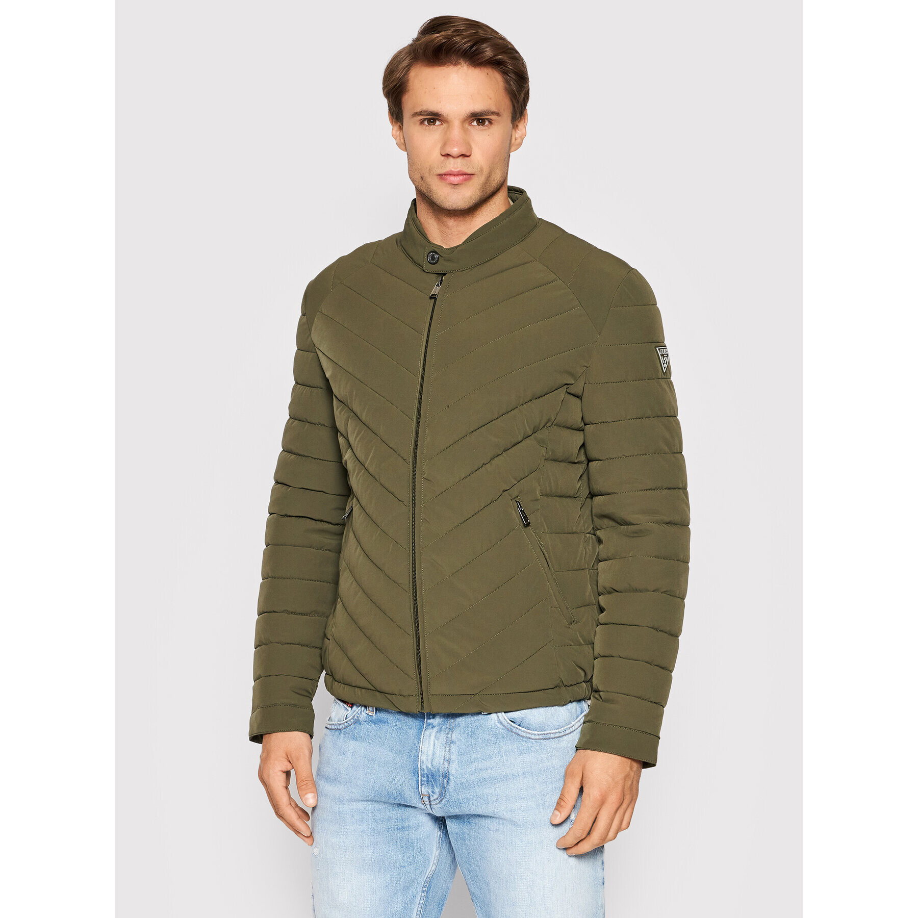 Guess Пухено яке M2YL05 W6NW2 Зелен Regular Fit - Pepit.bg